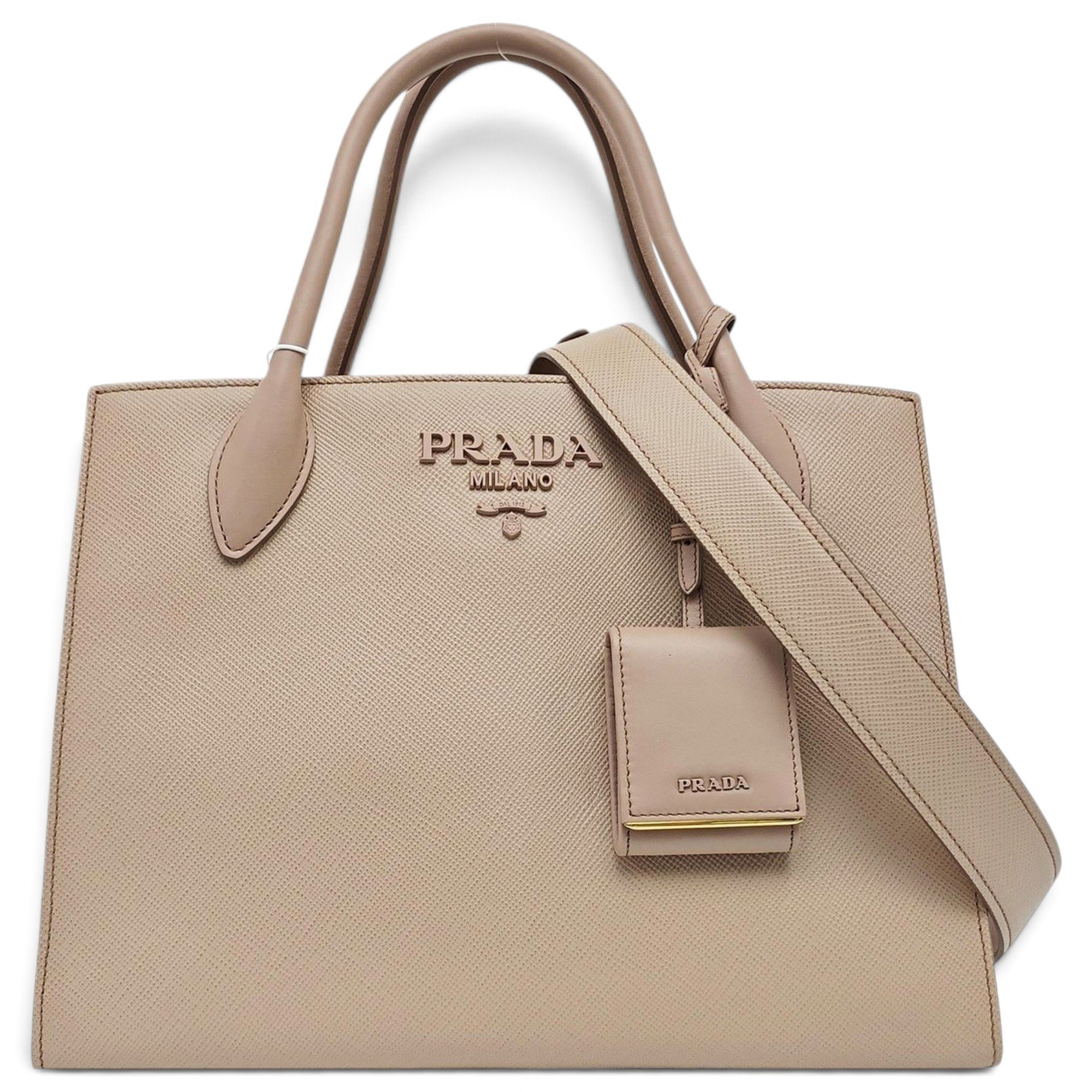 Monochrome leather handbag