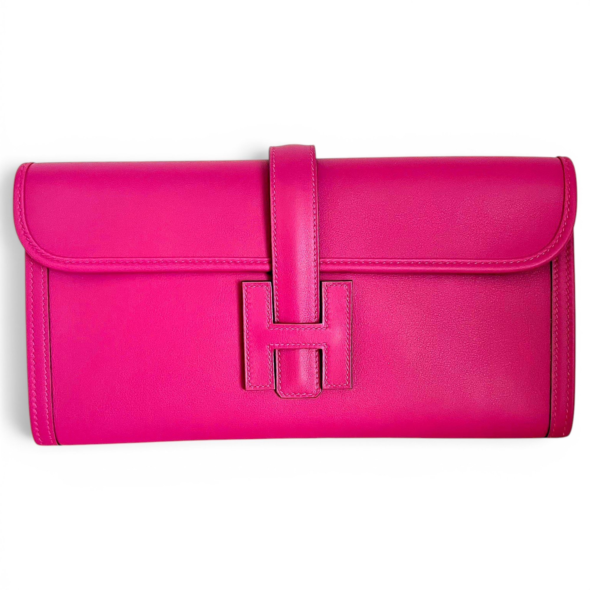 Jige leather clutch bag