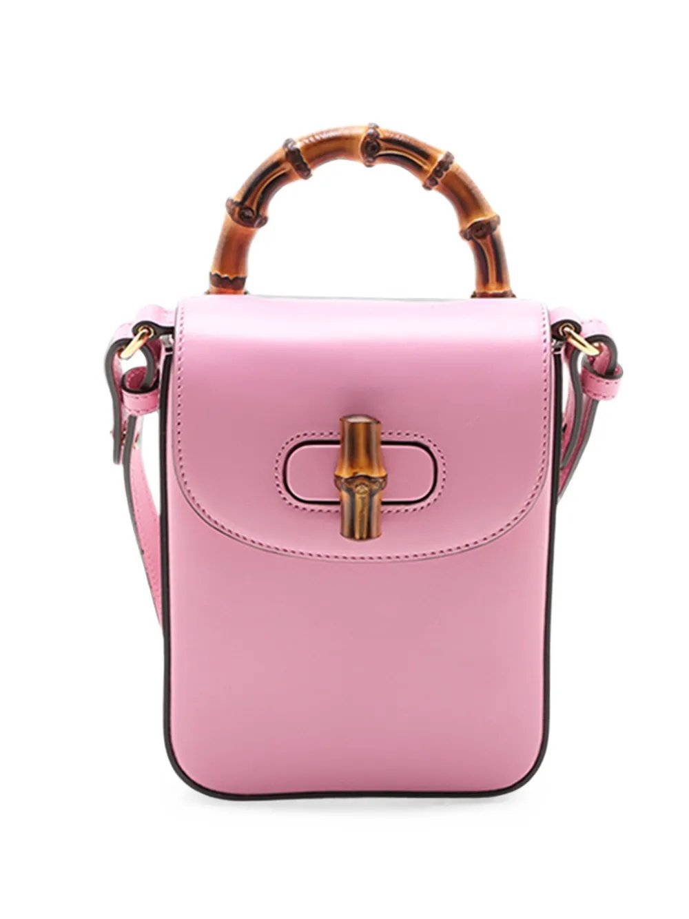 2000-2015 Mini Calfskin Bamboo Top Handle Bag satchel