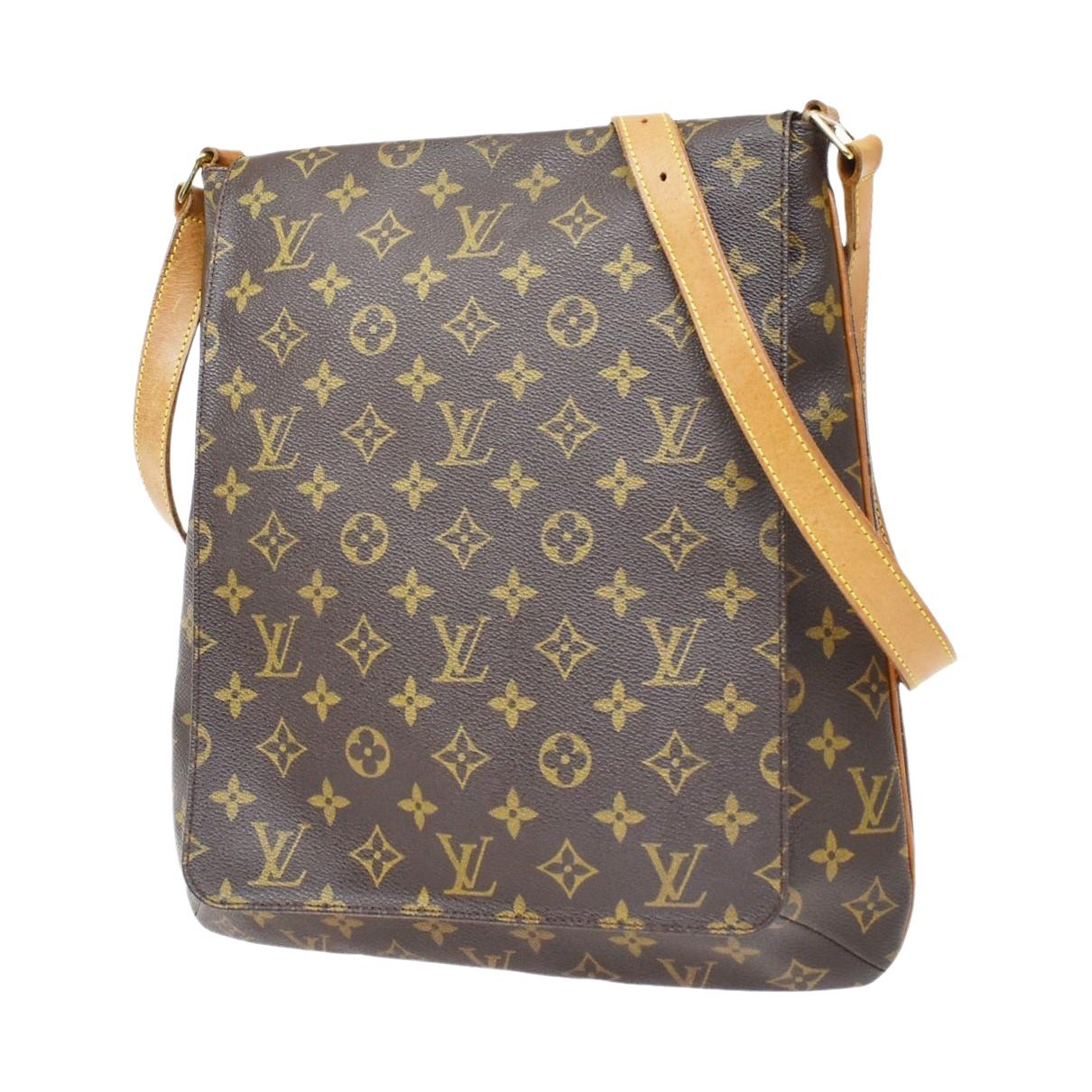 Musette cloth handbag