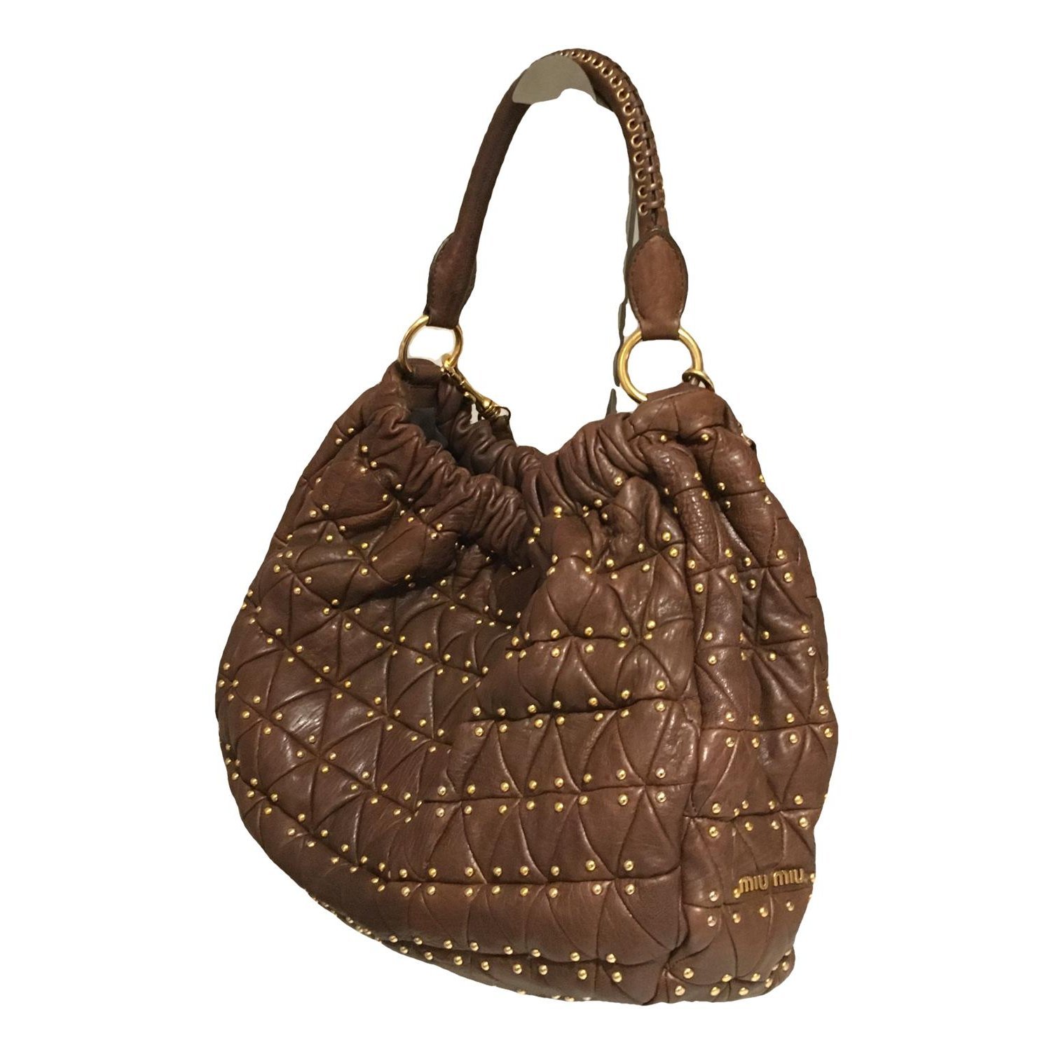 Matelassé leather handbag