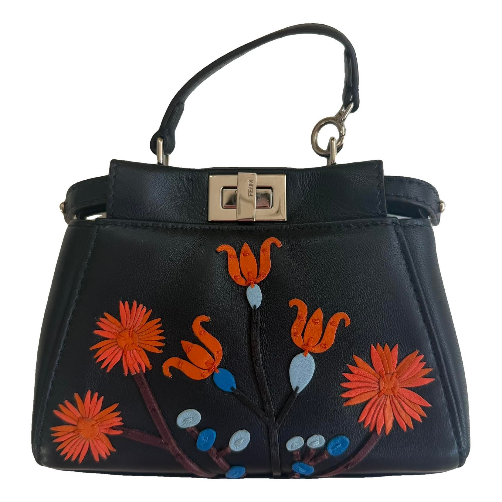 Peekaboo mini pocket leather handbag