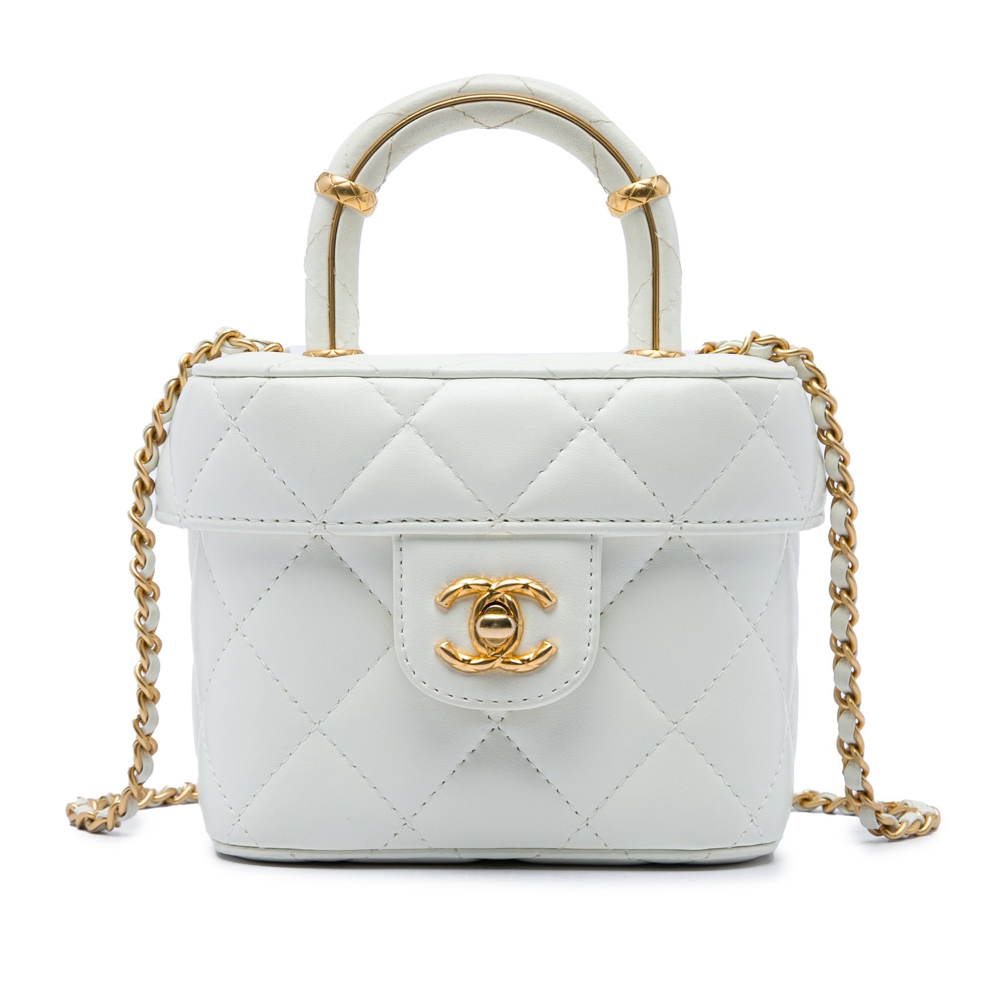 Vanity leather handbag