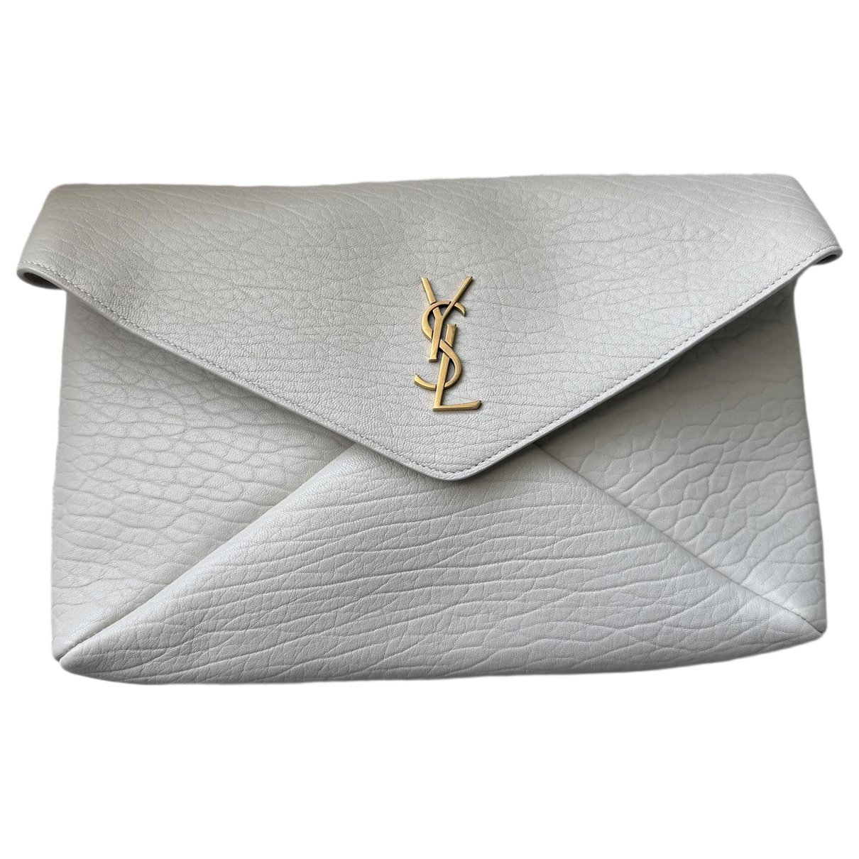 Leather clutch bag