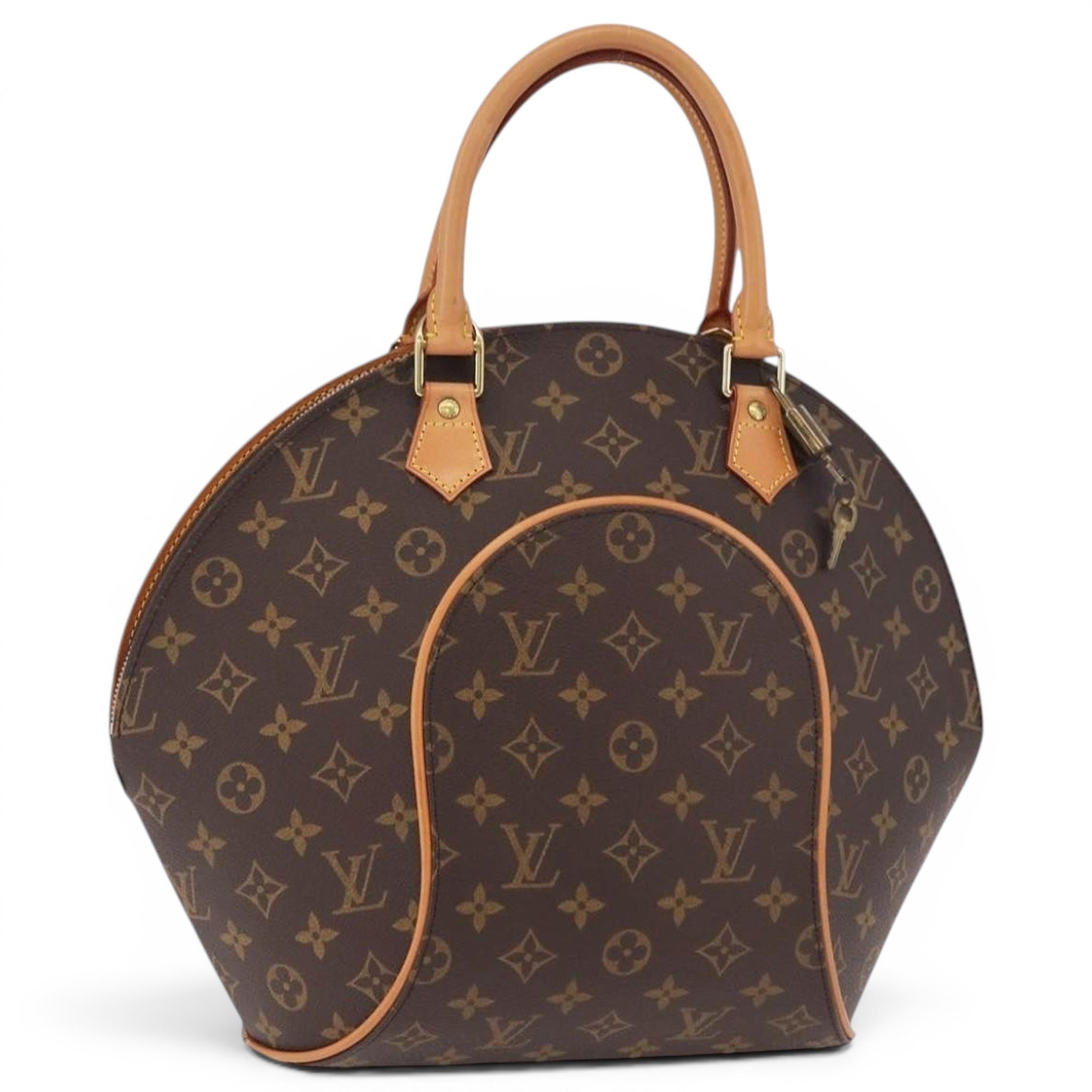 Ellipse leather handbag
