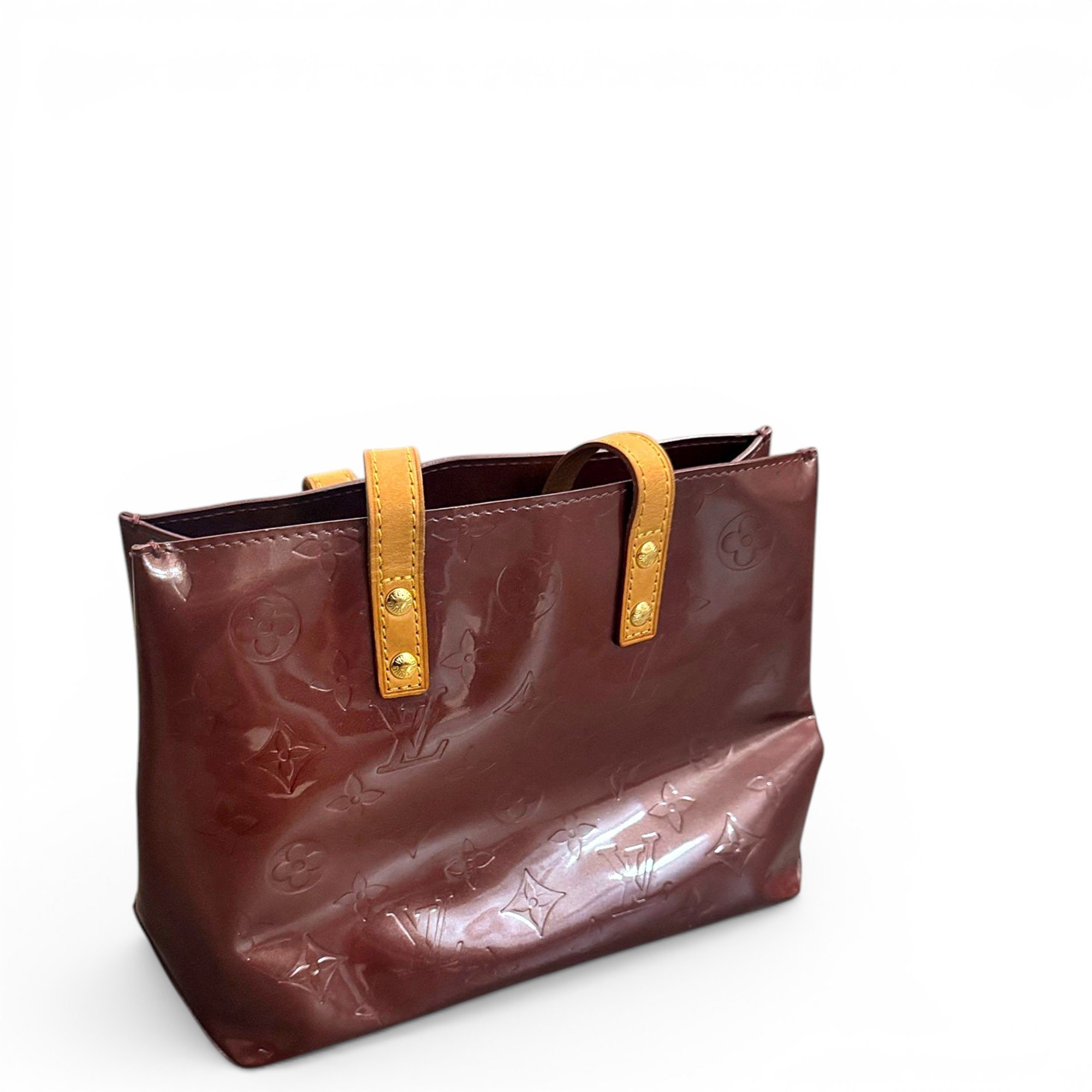 Reade patent leather handbag