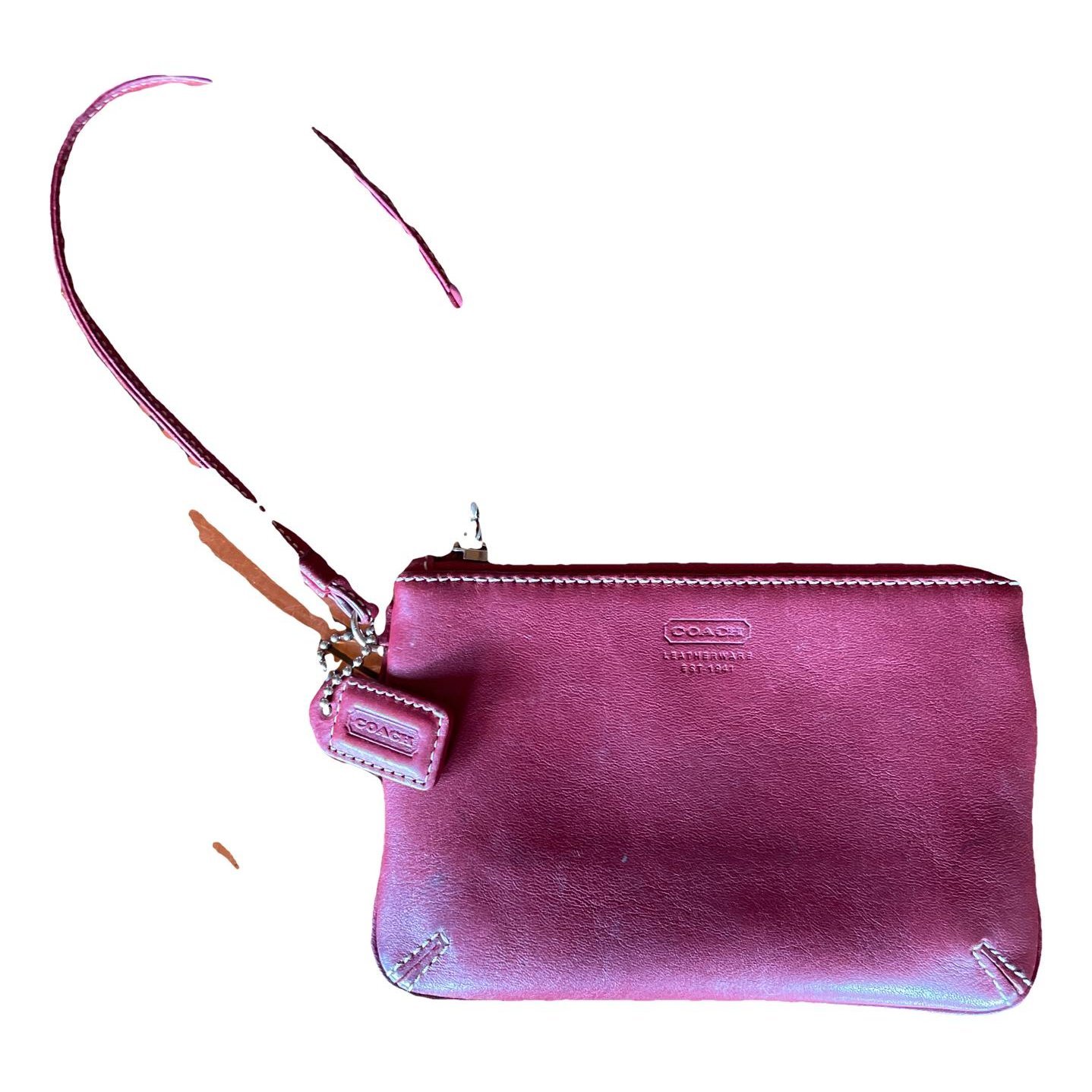 Leather clutch bag