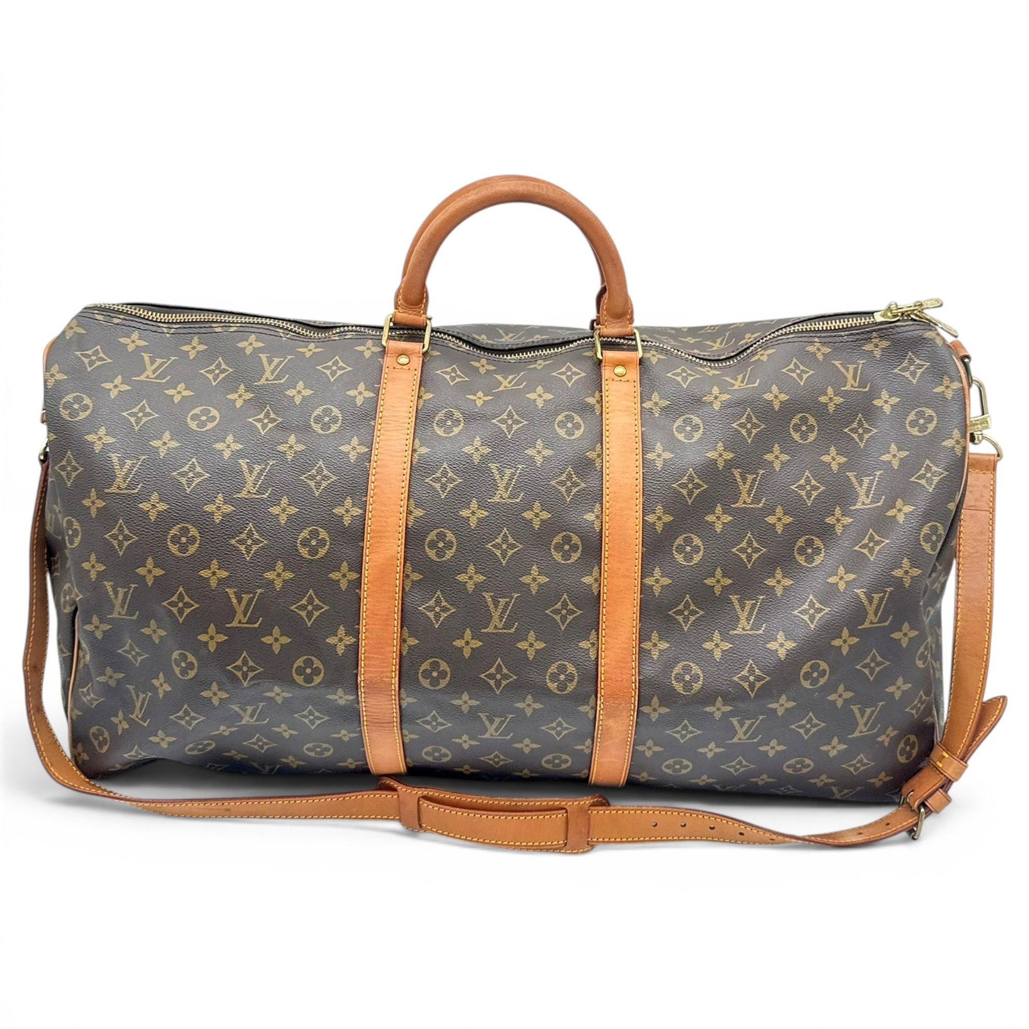 Keepall leather travel bag