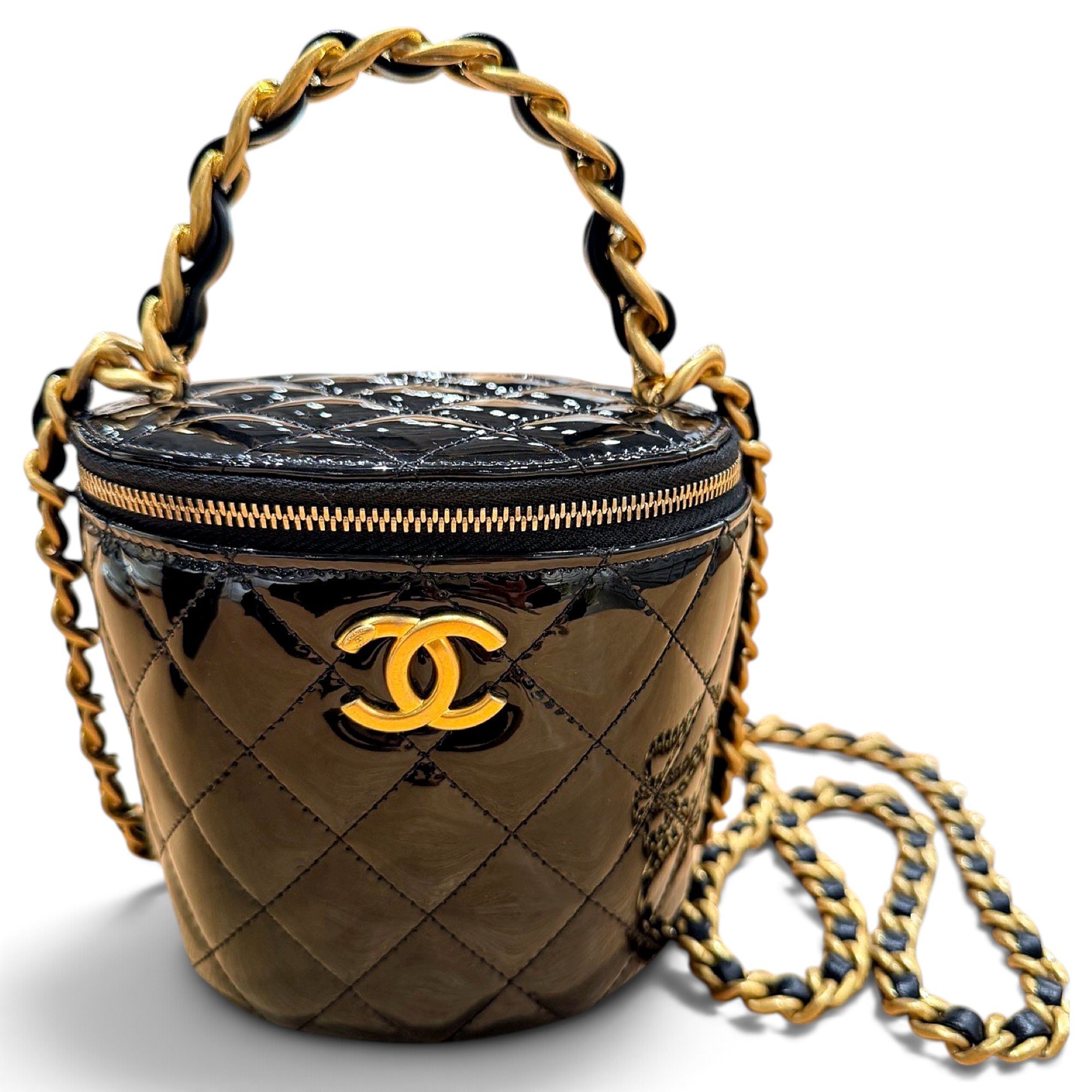 Vanity patent leather mini bag