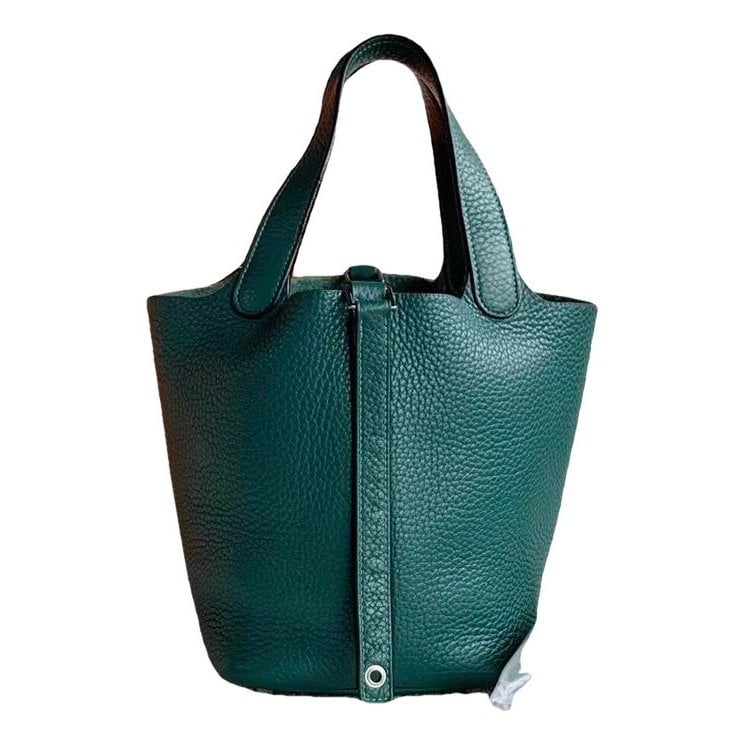 Picotin leather tote