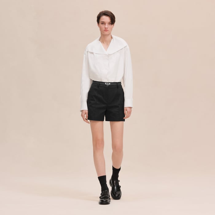 Noir Double Cotton Twill Shorts