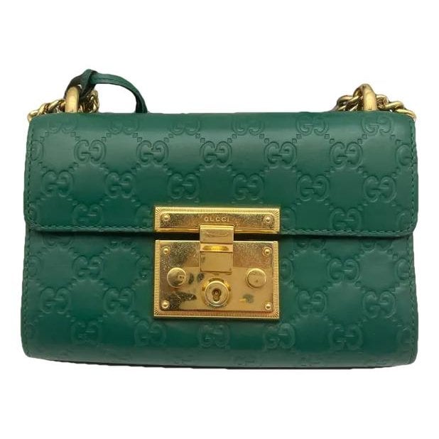 Padlock leather crossbody bag