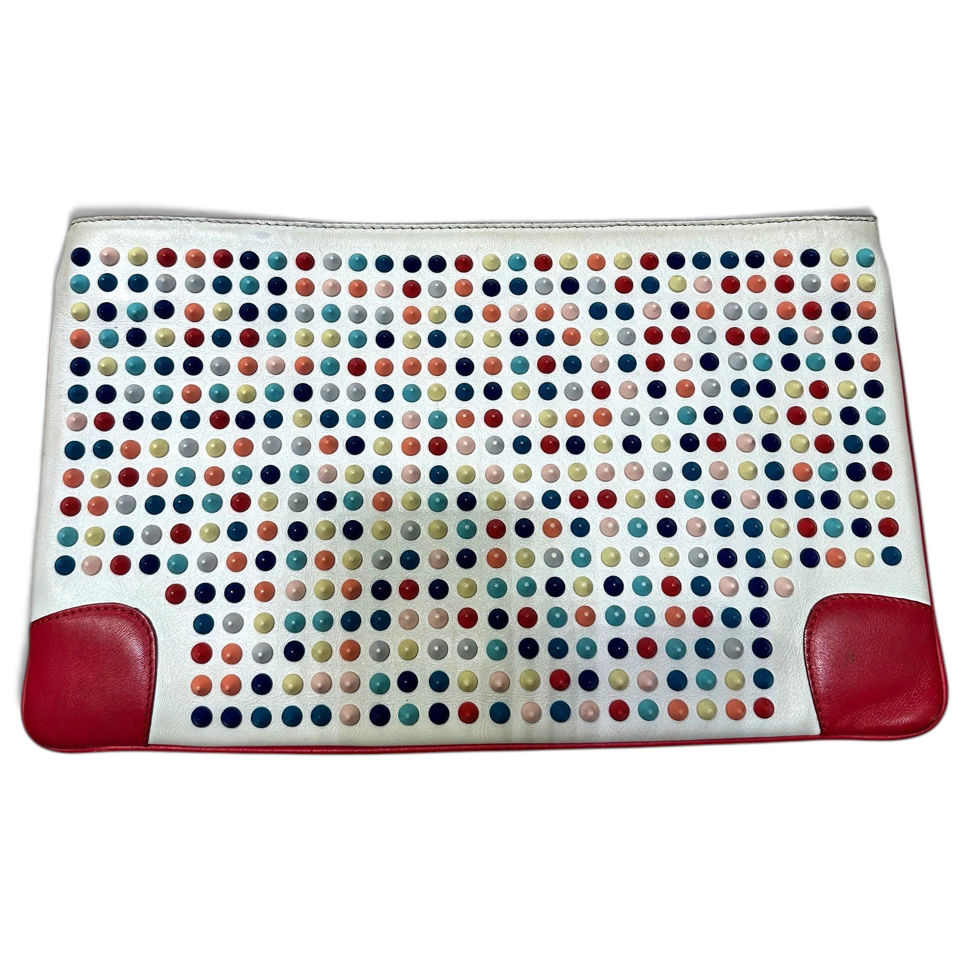 Loubiposh leather clutch bag