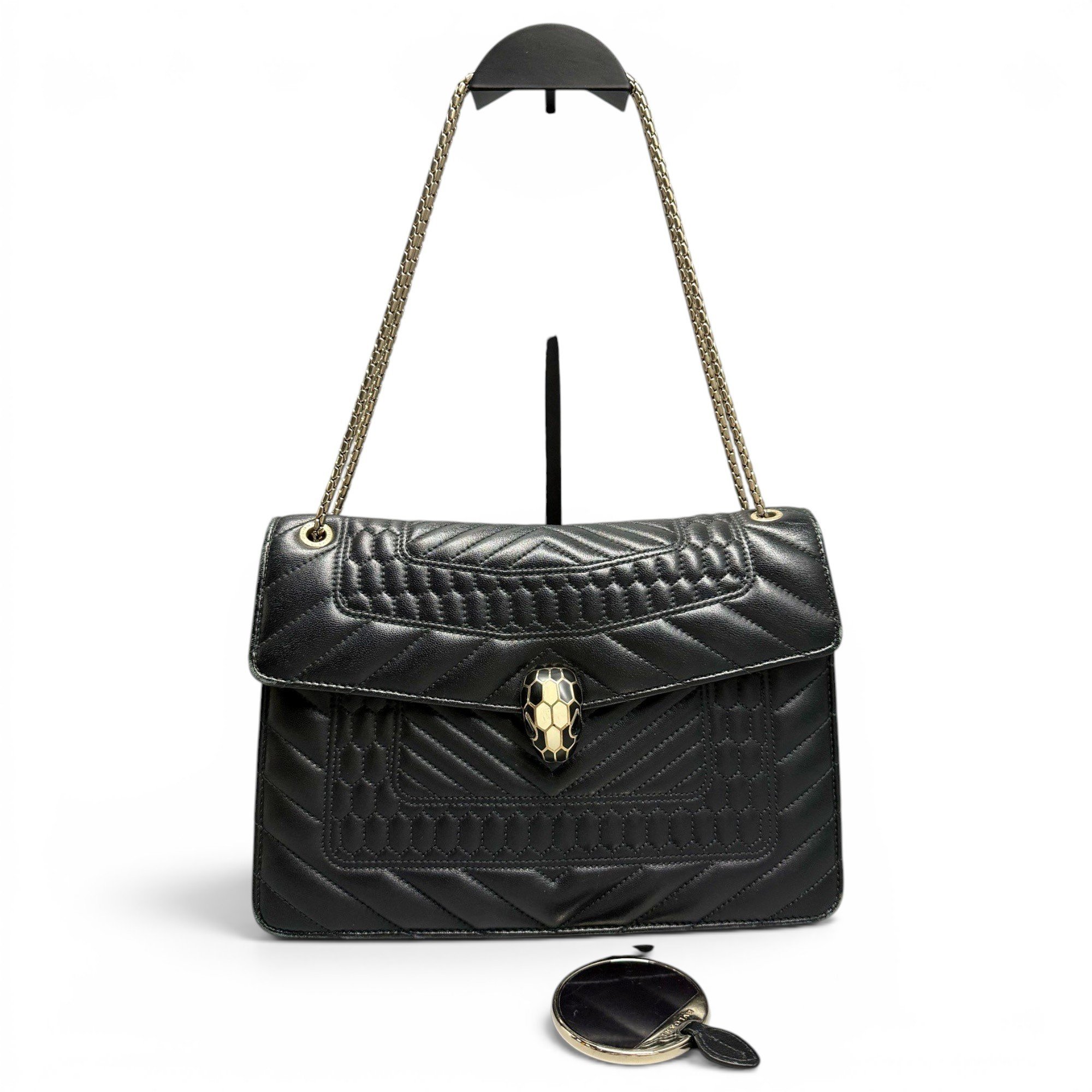Serpenti leather handbag