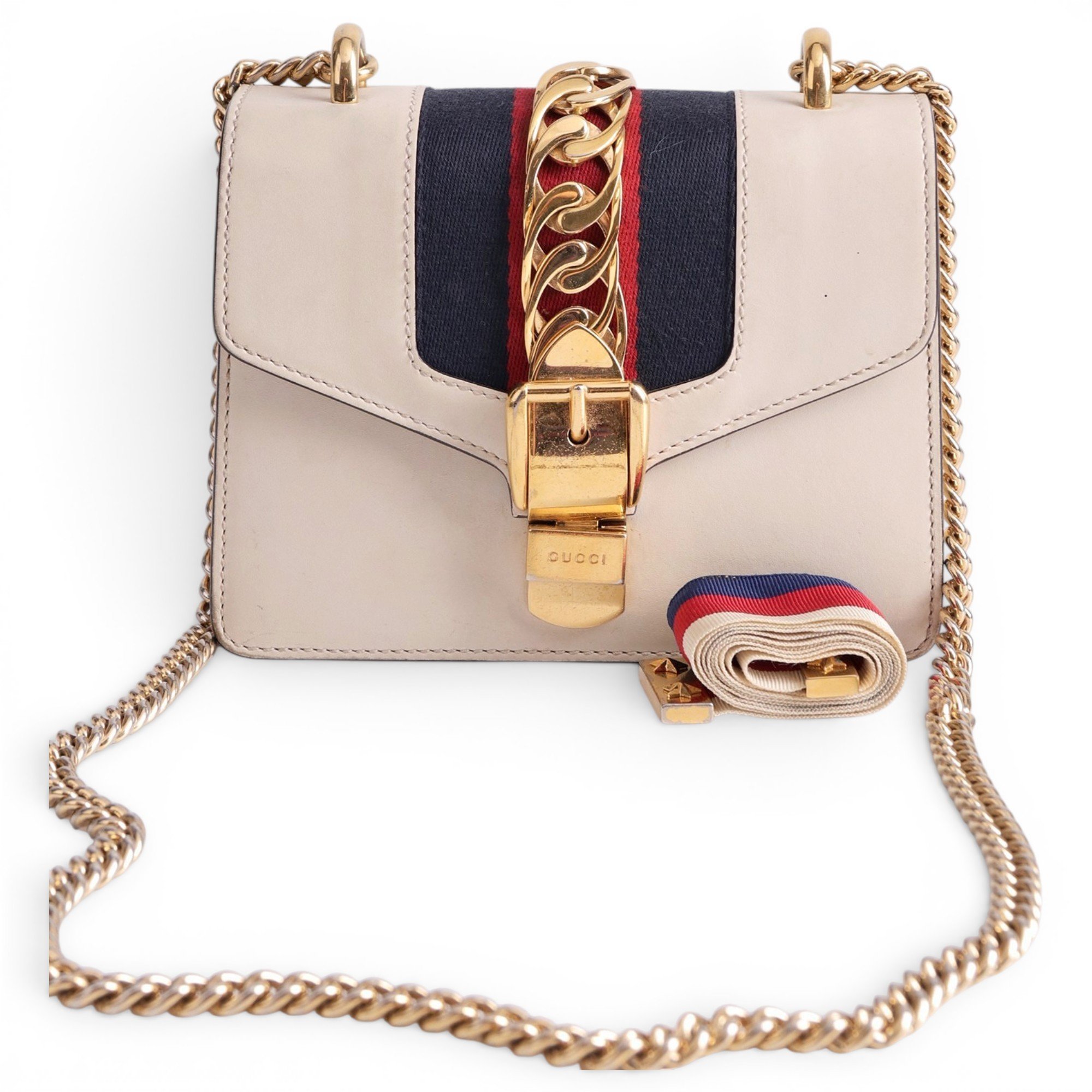 Sylvie Flap Chain leather crossbody bag
