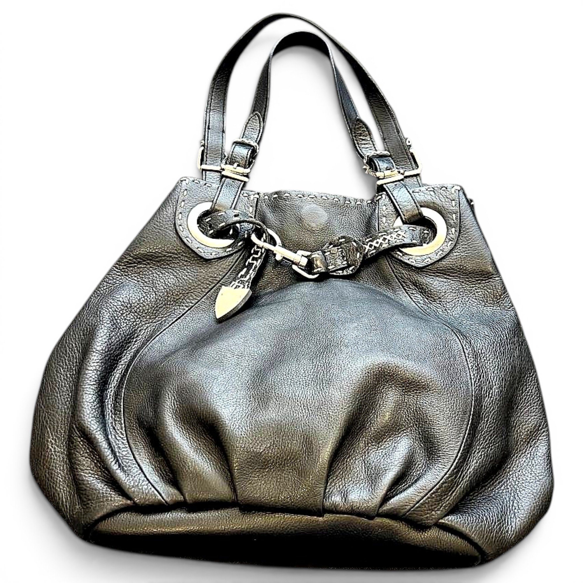 Baguette leather handbag