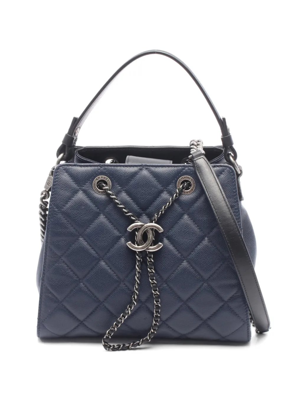 2016-2017 CC Caviar-skin bucket bag