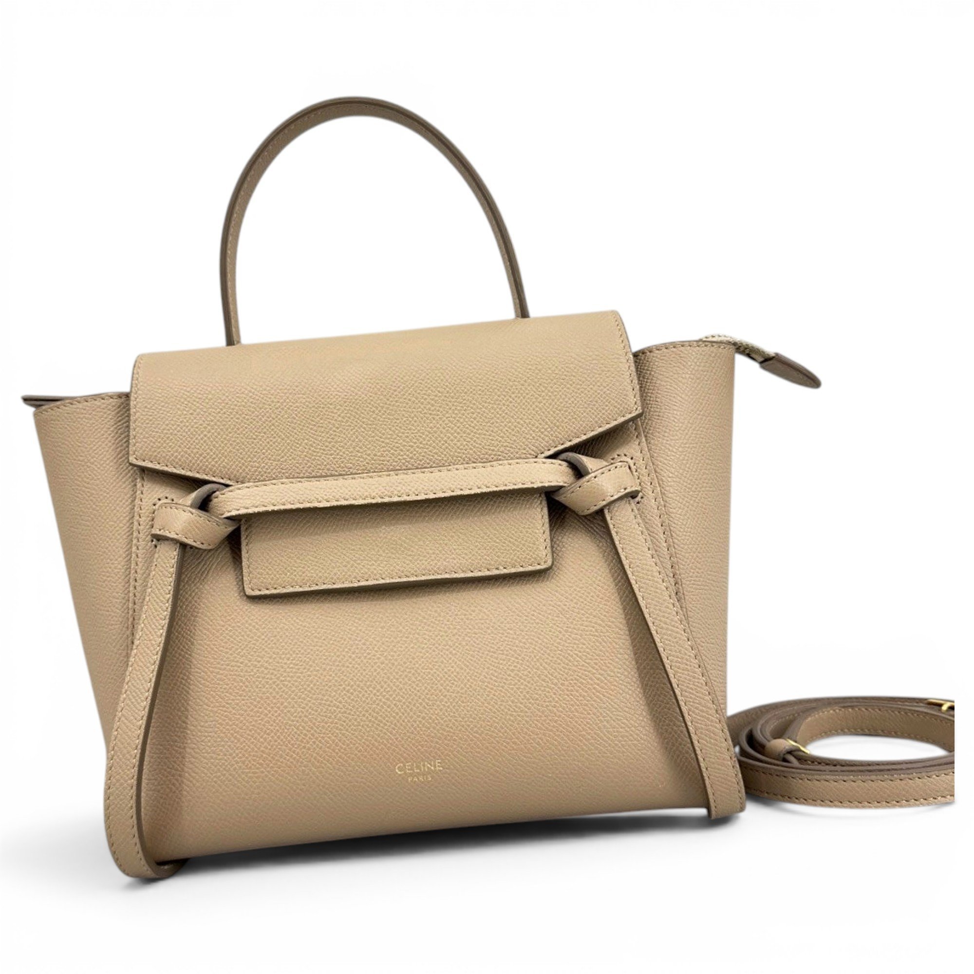Belt leather handbag