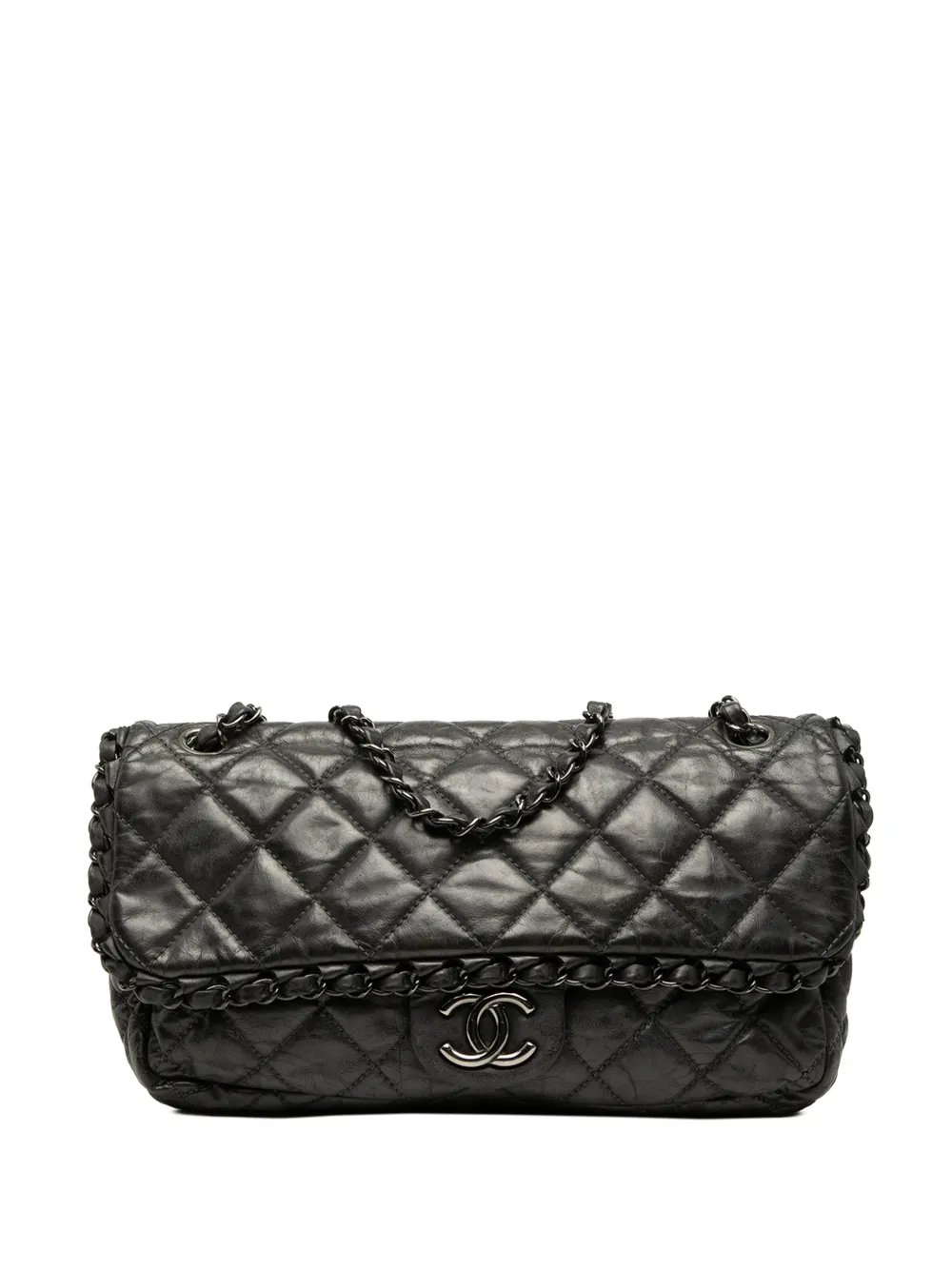 2010-2011 Medium Quilted Metallic Aged Calfskin Chain Me Flap shoulder bag