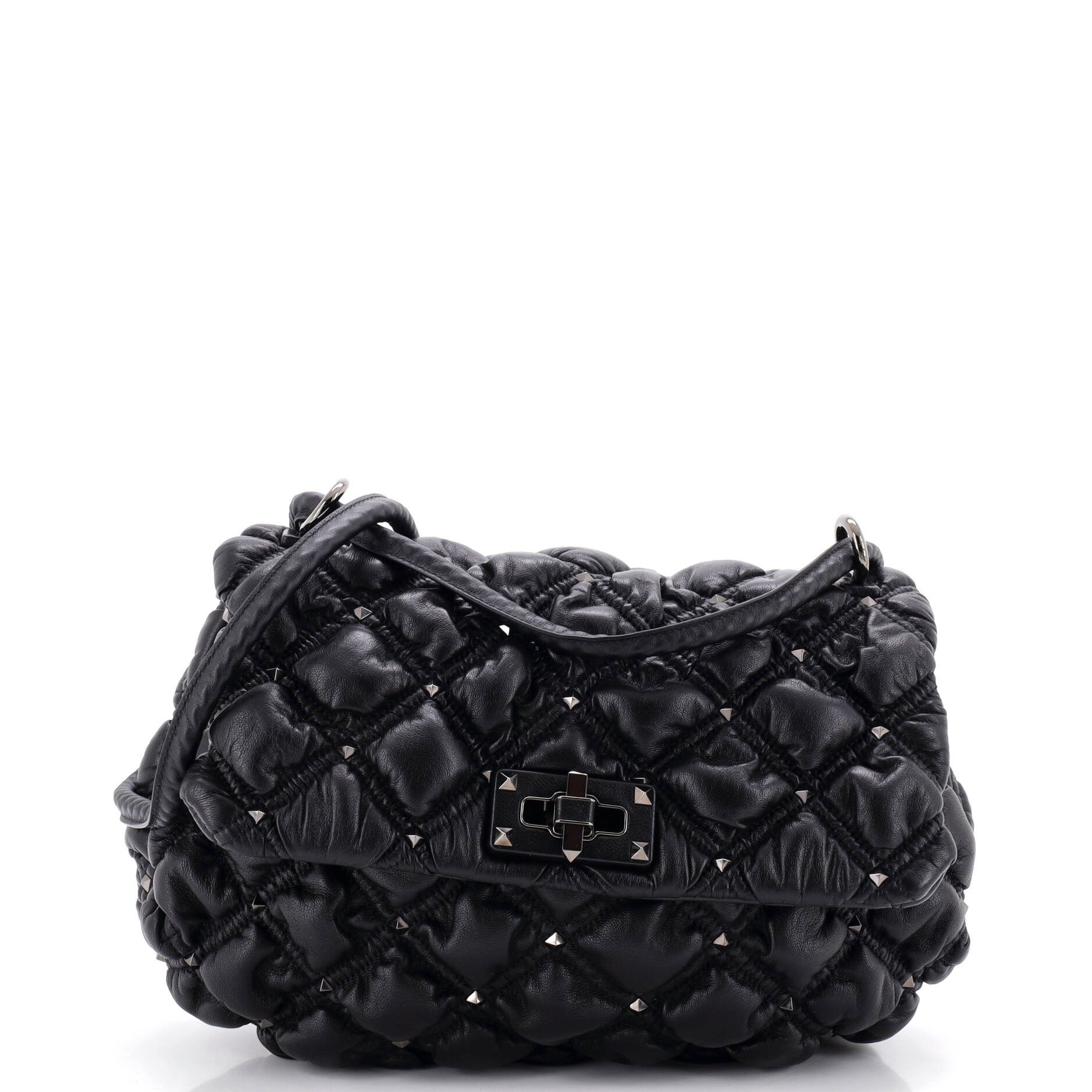 SpikeMe Flap Bag Quilted Leather Medium