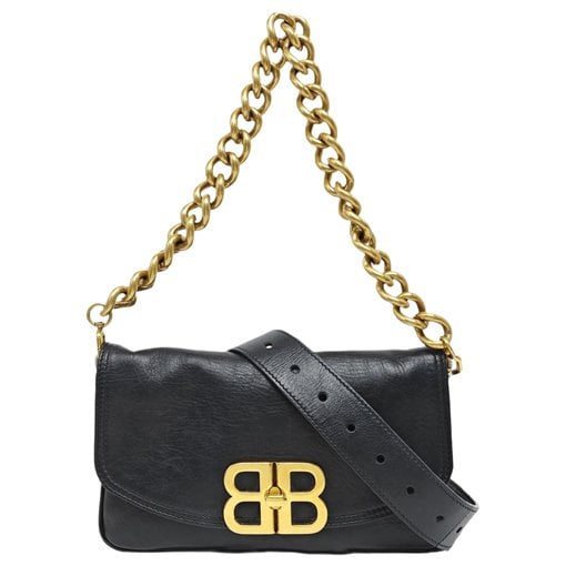 Balenciaga BB chain leather handbag