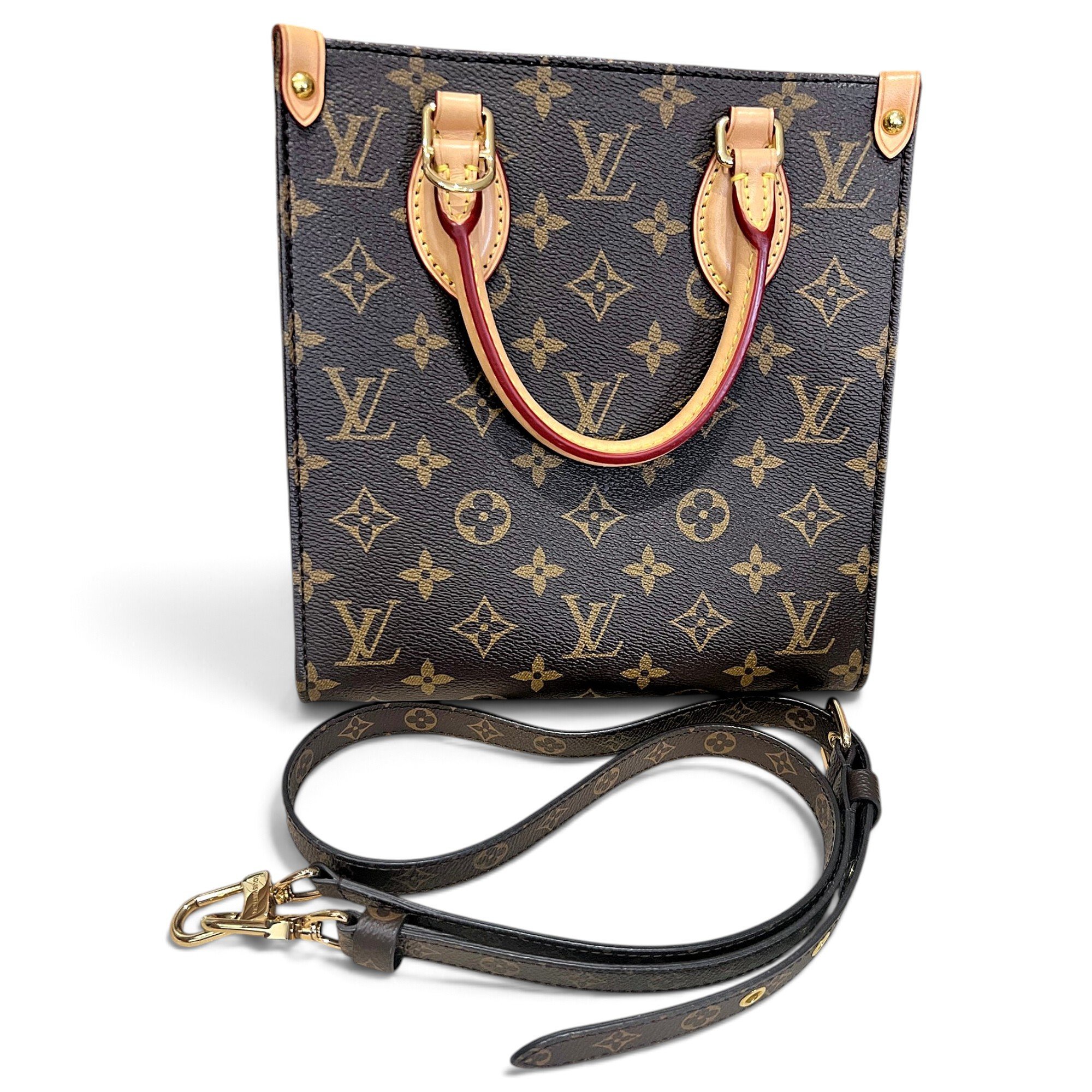 Plat leather handbag