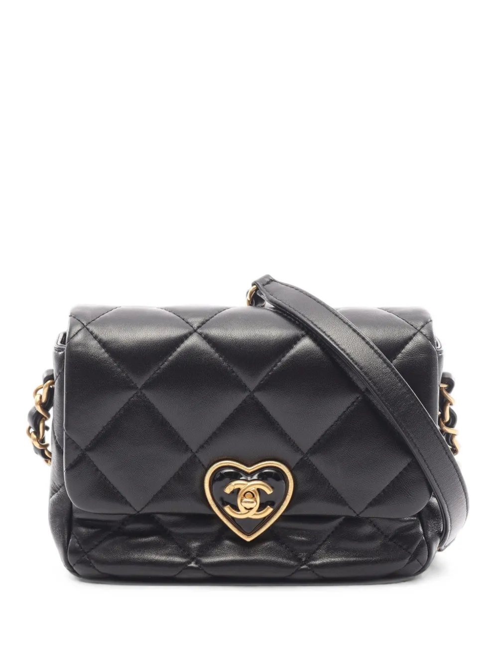 2021s Matelassé heart-lock mini bag
