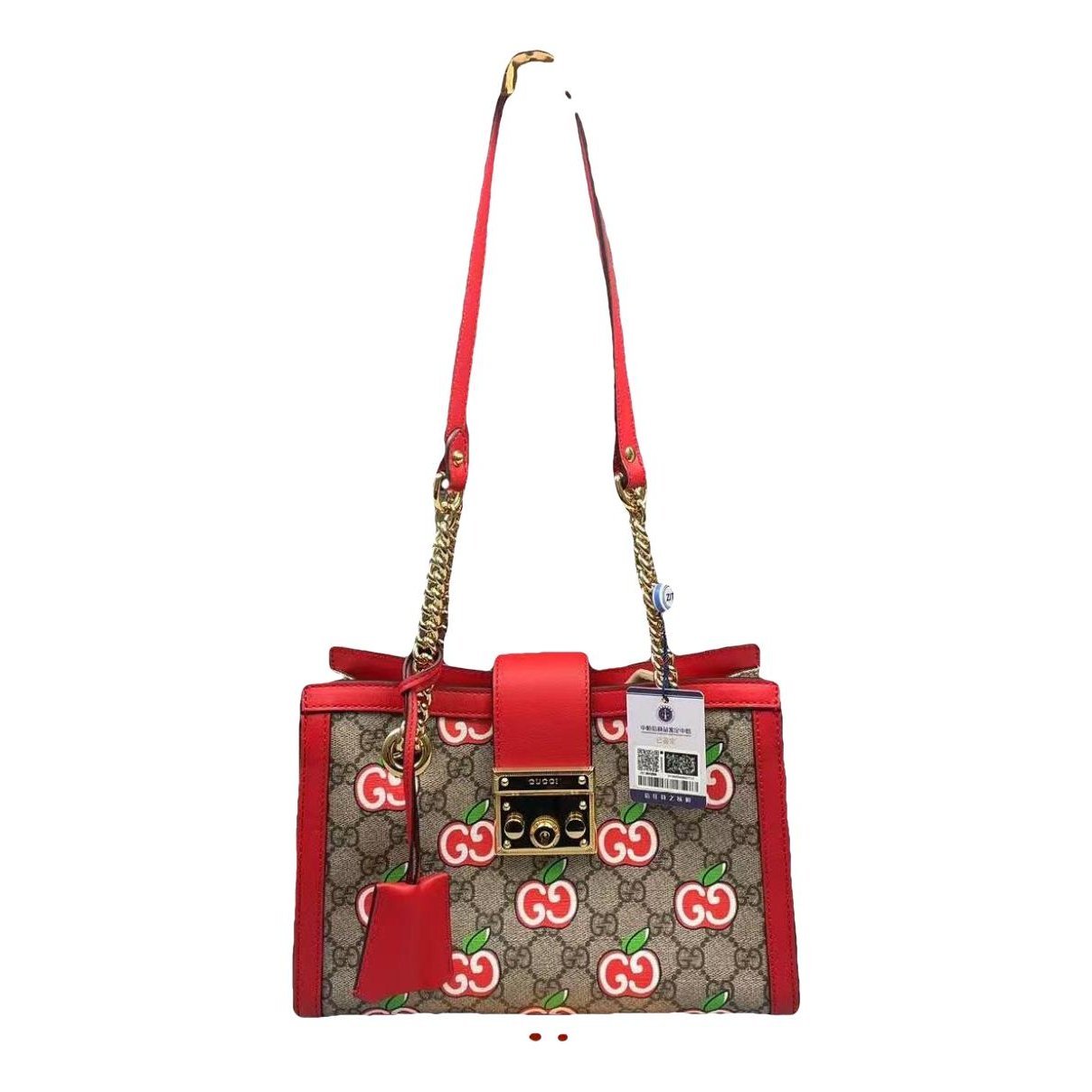 Padlock leather handbag