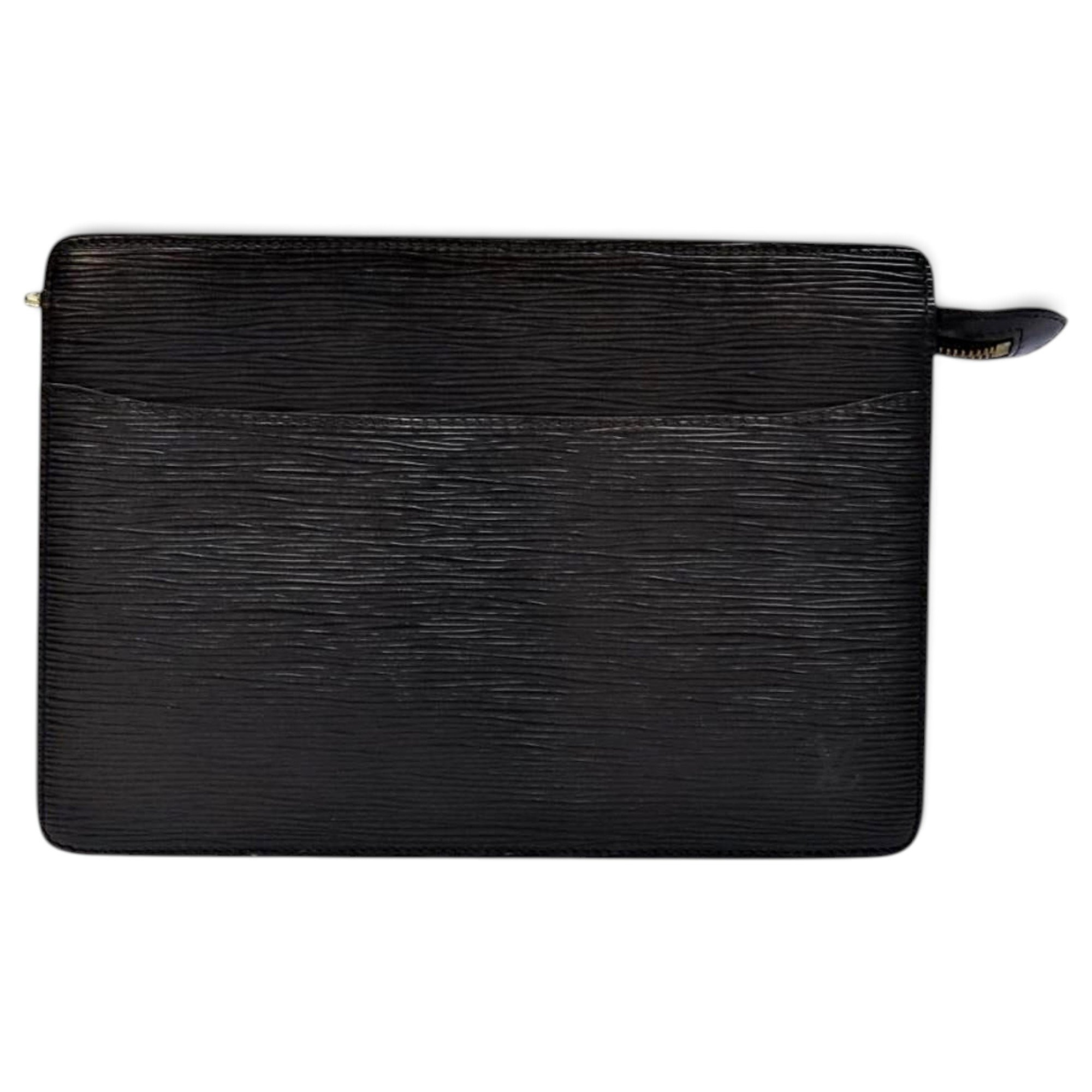 Leather clutch bag