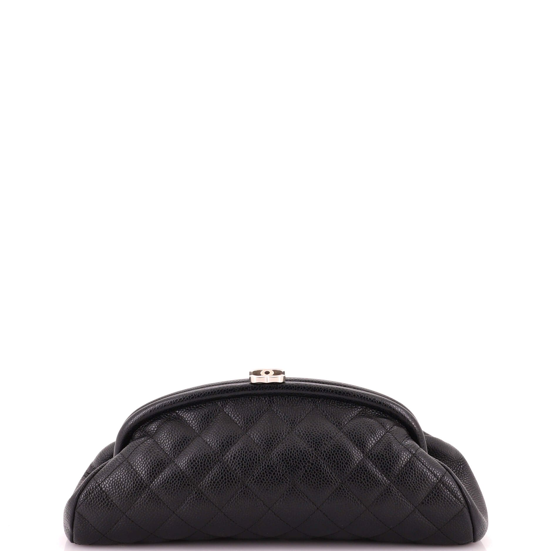 Timeless Clutch Quilted Caviar