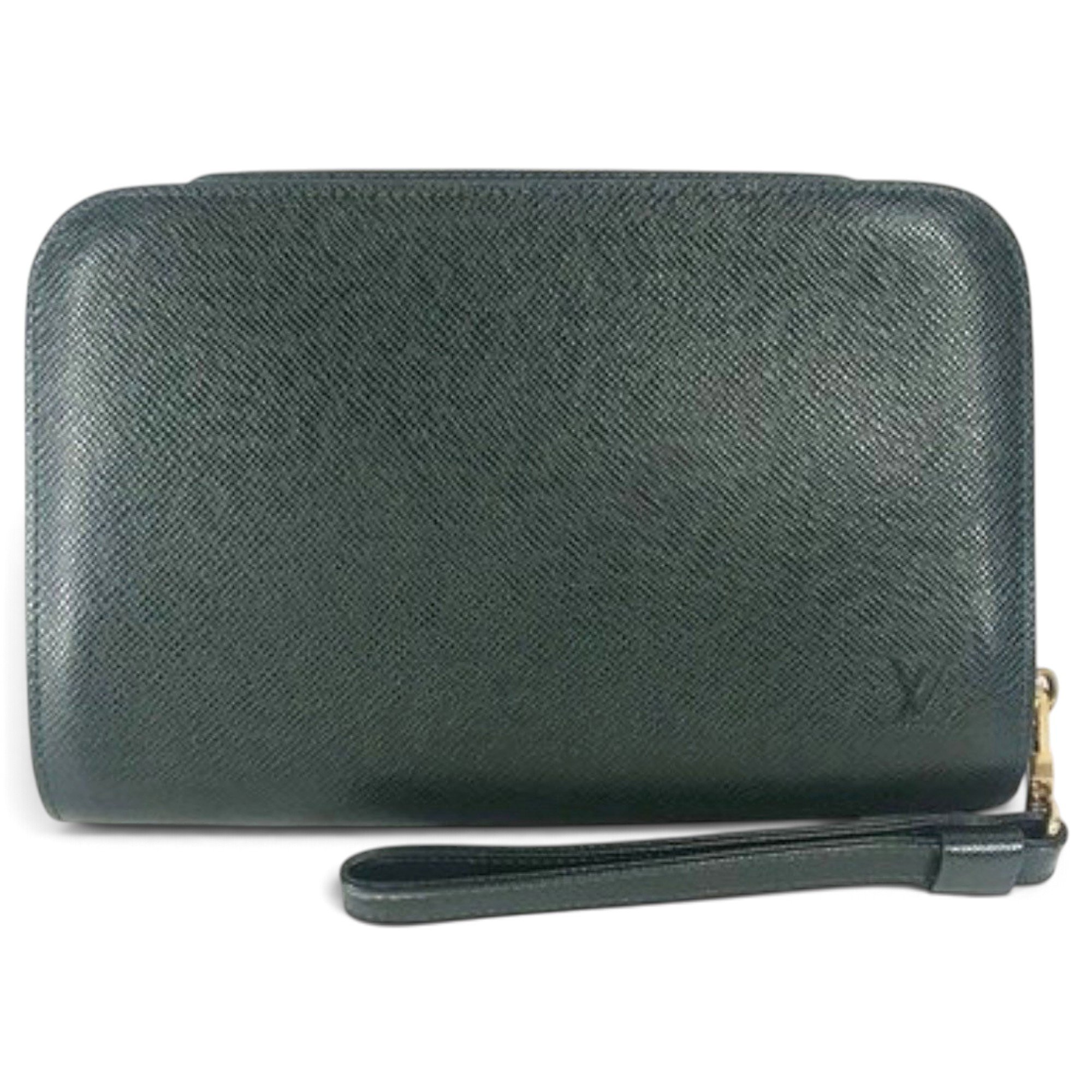 Leather clutch bag