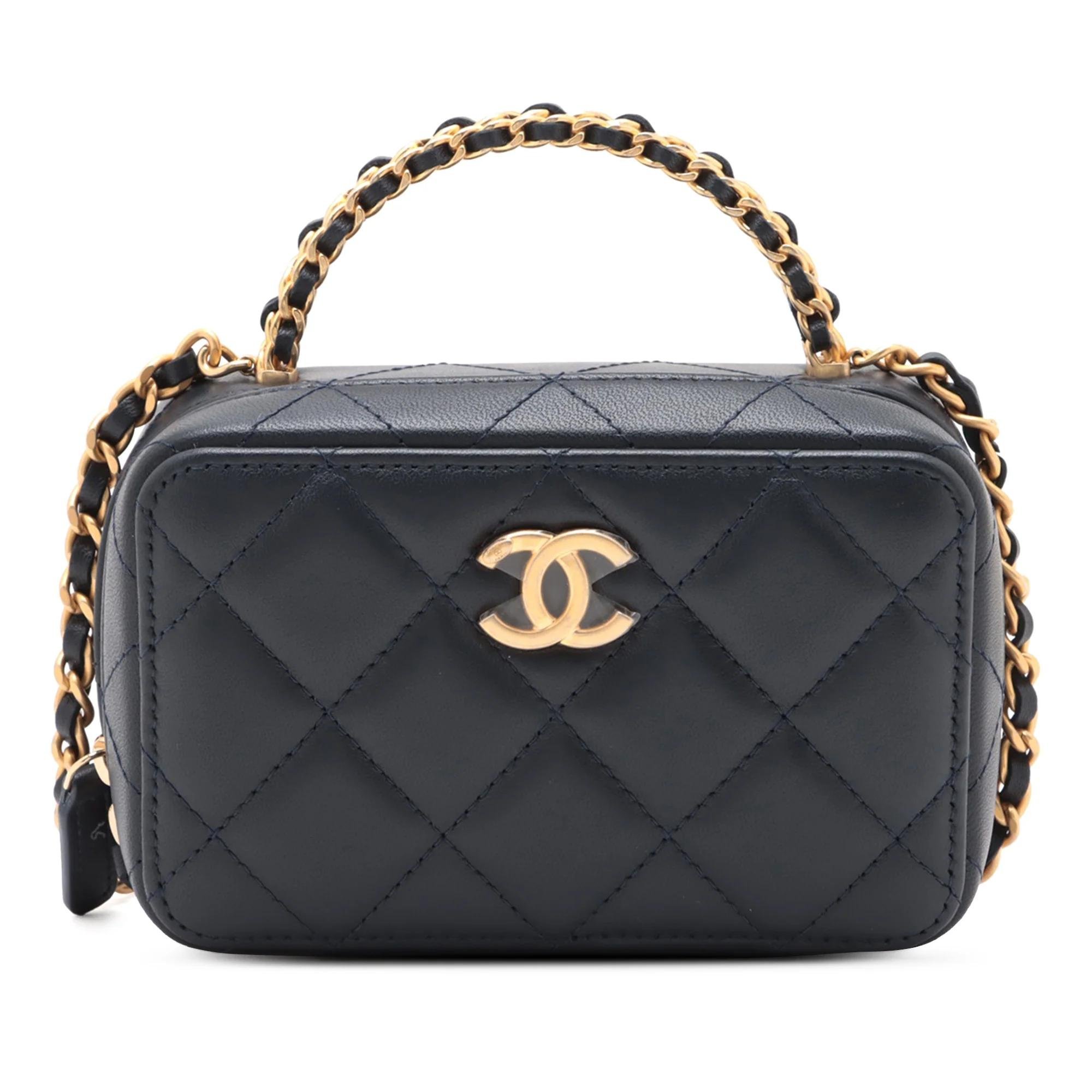 Vanity leather handbag