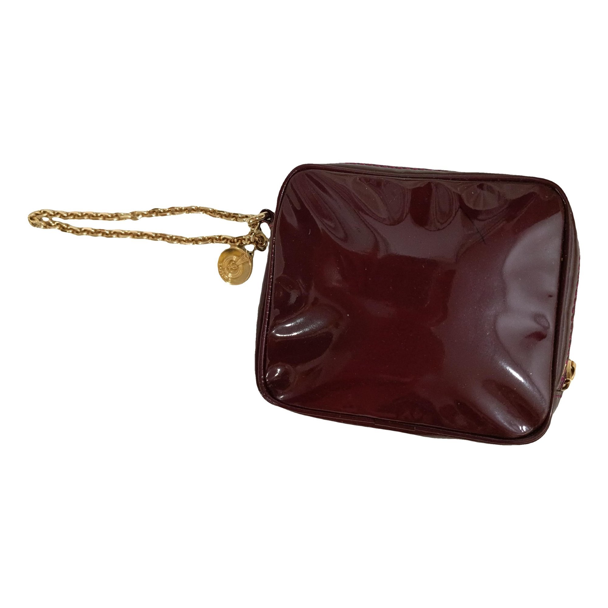 Patent leather clutch bag