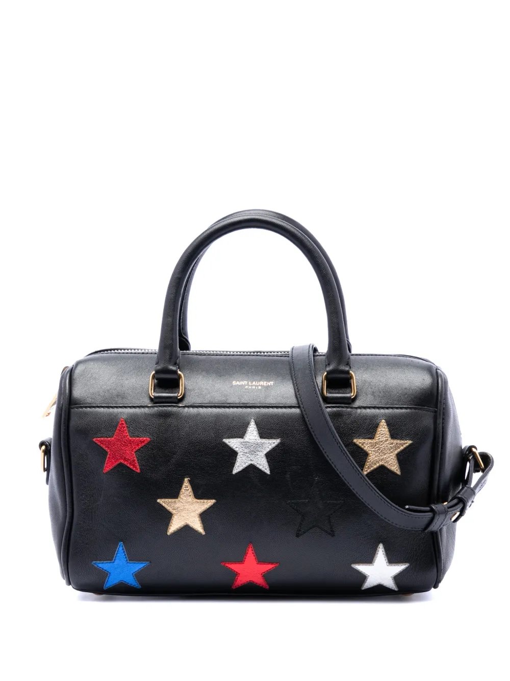 2015 Baby Leather Star Patchwork Classic Duffle satchel