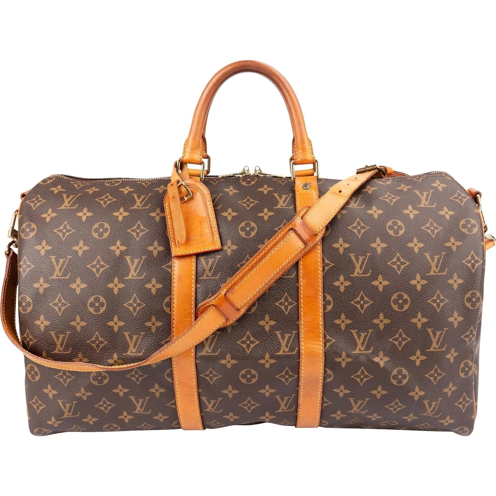 Keepall leather travel bag