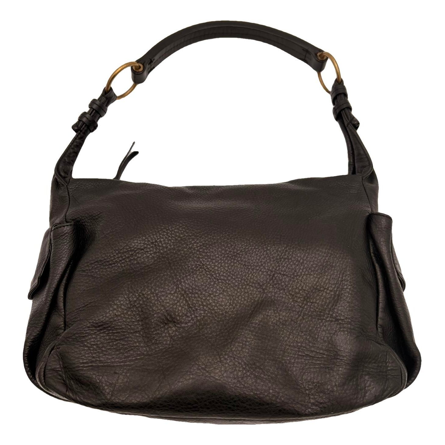 Pocket leather handbag