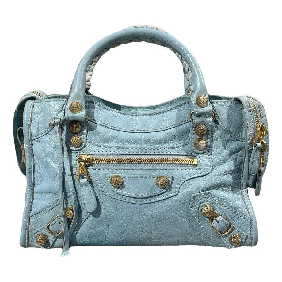 City leather handbag