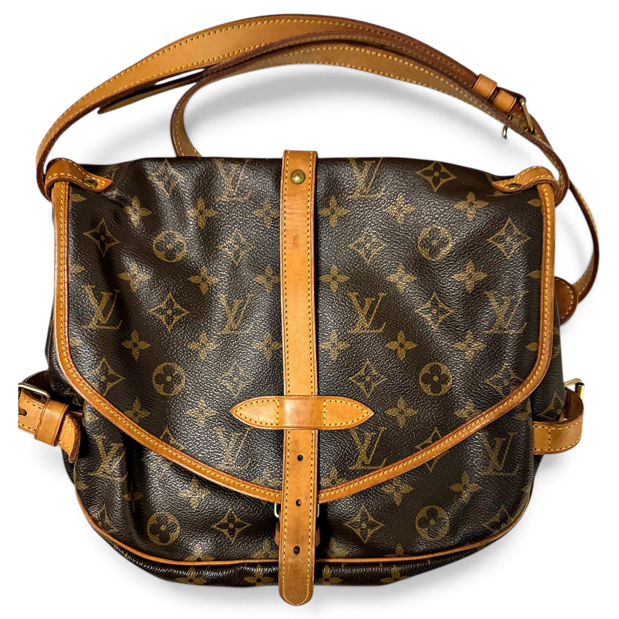 Musette leather crossbody bag