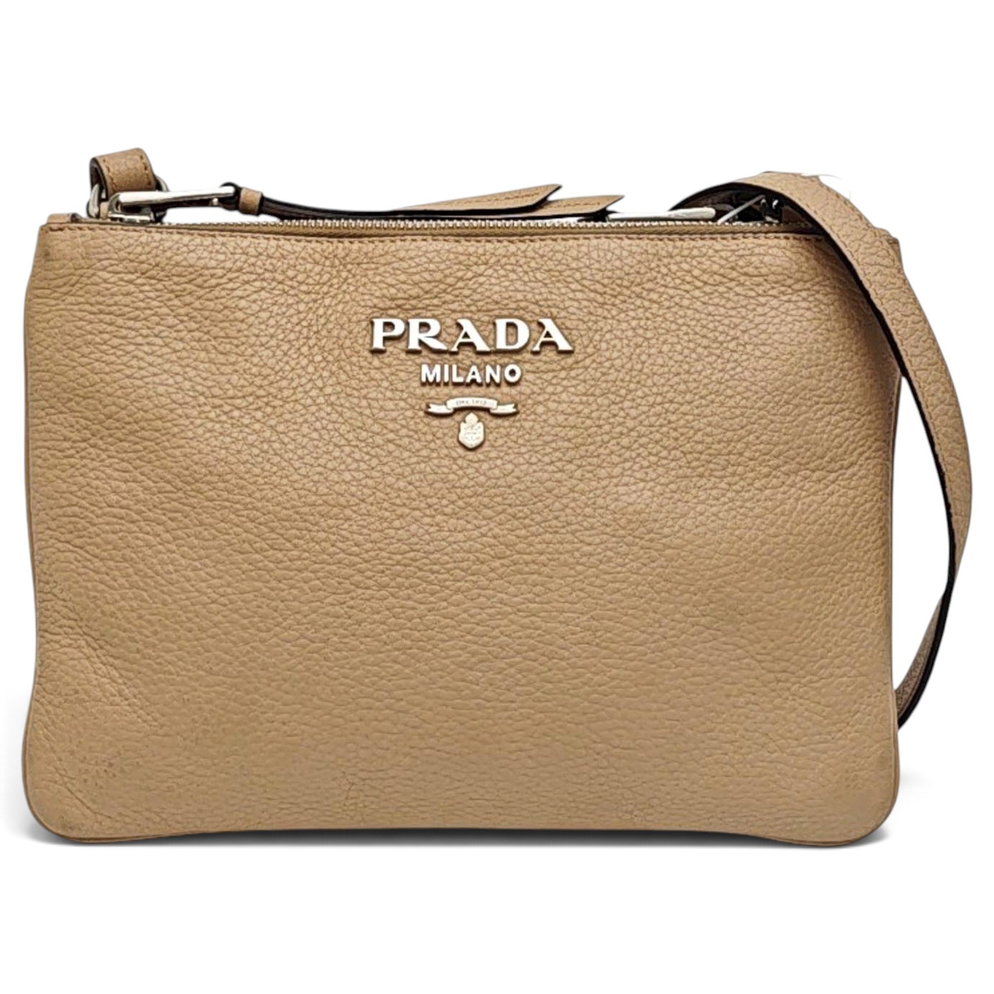 Re-Nylon leather handbag