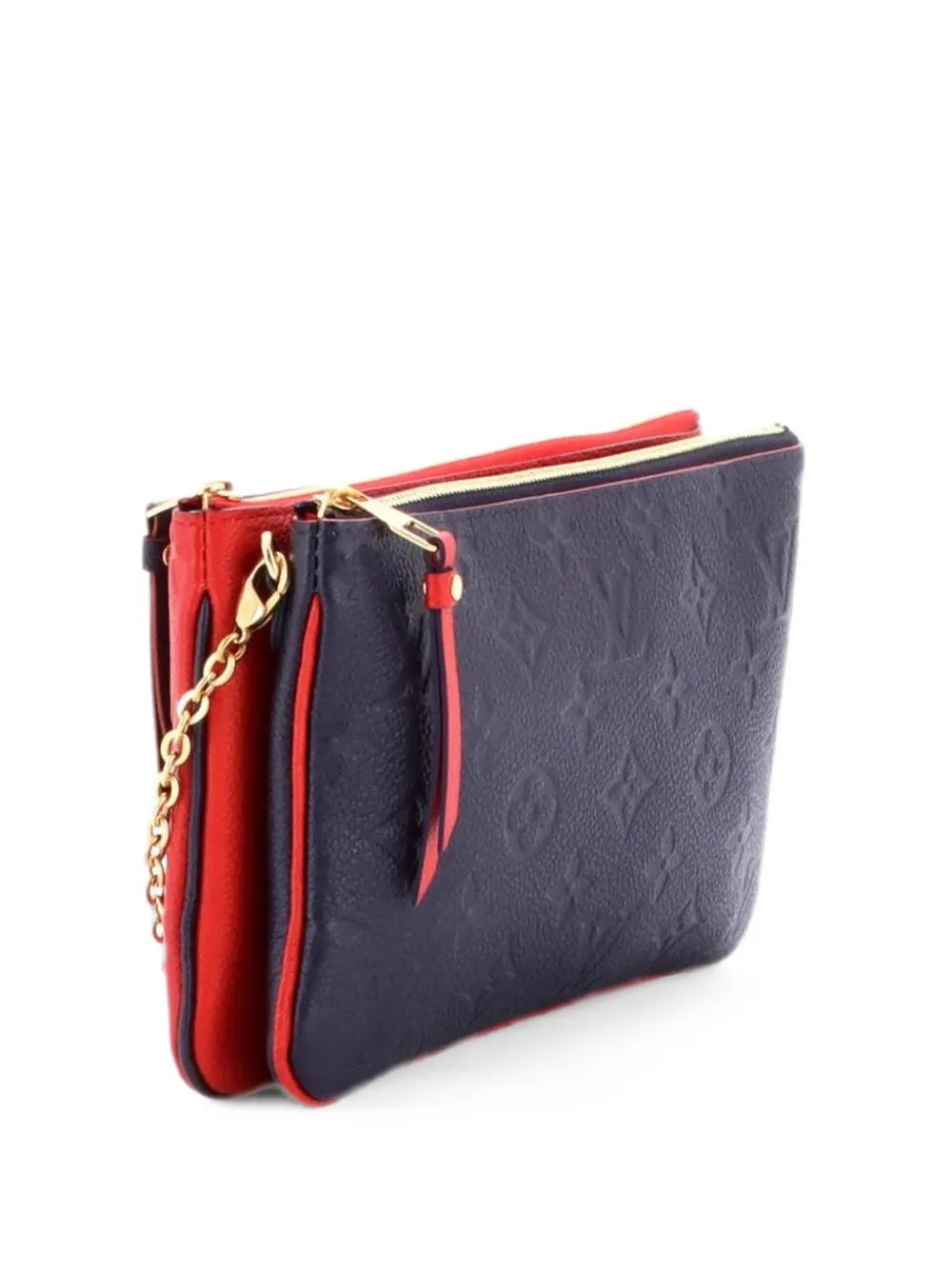 Double Zip Pochette Monogram Empreinte Leather clutch bag