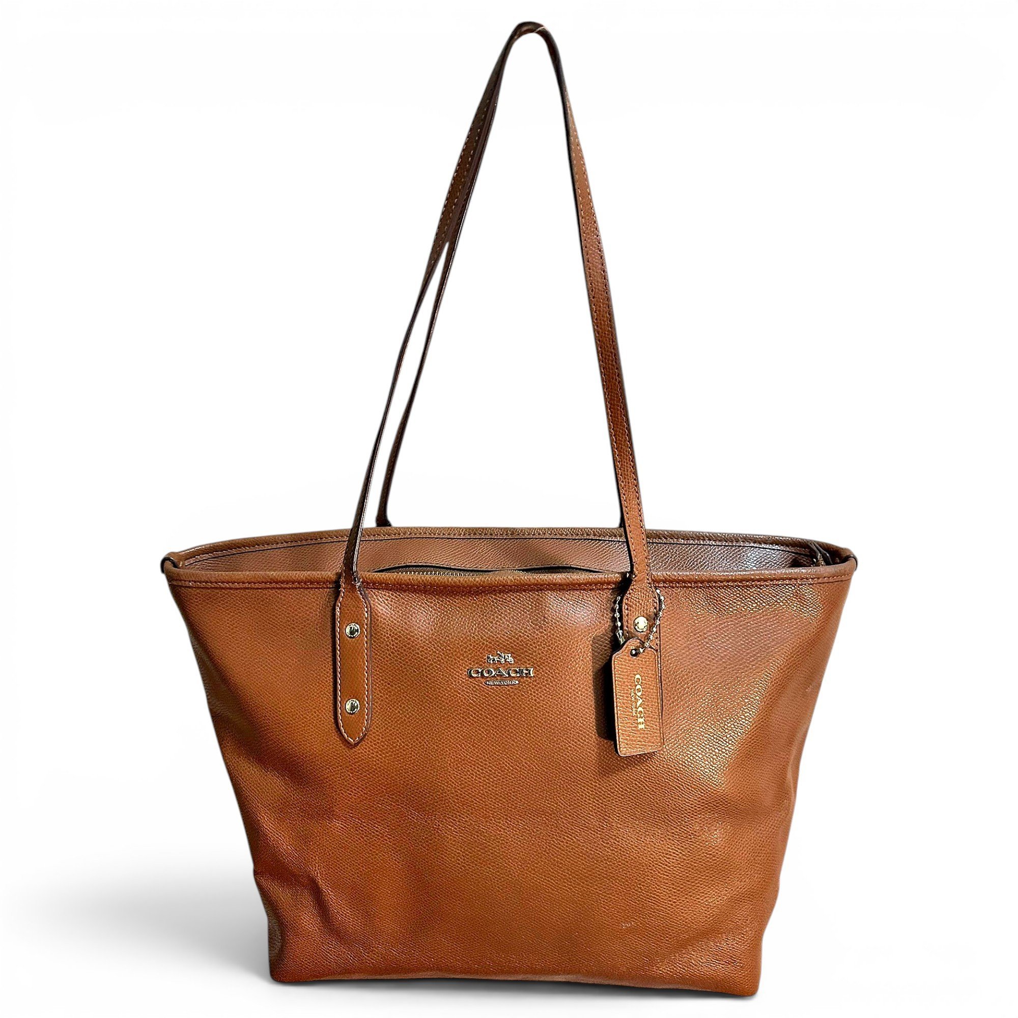 CITY ZIP TOTE leather tote