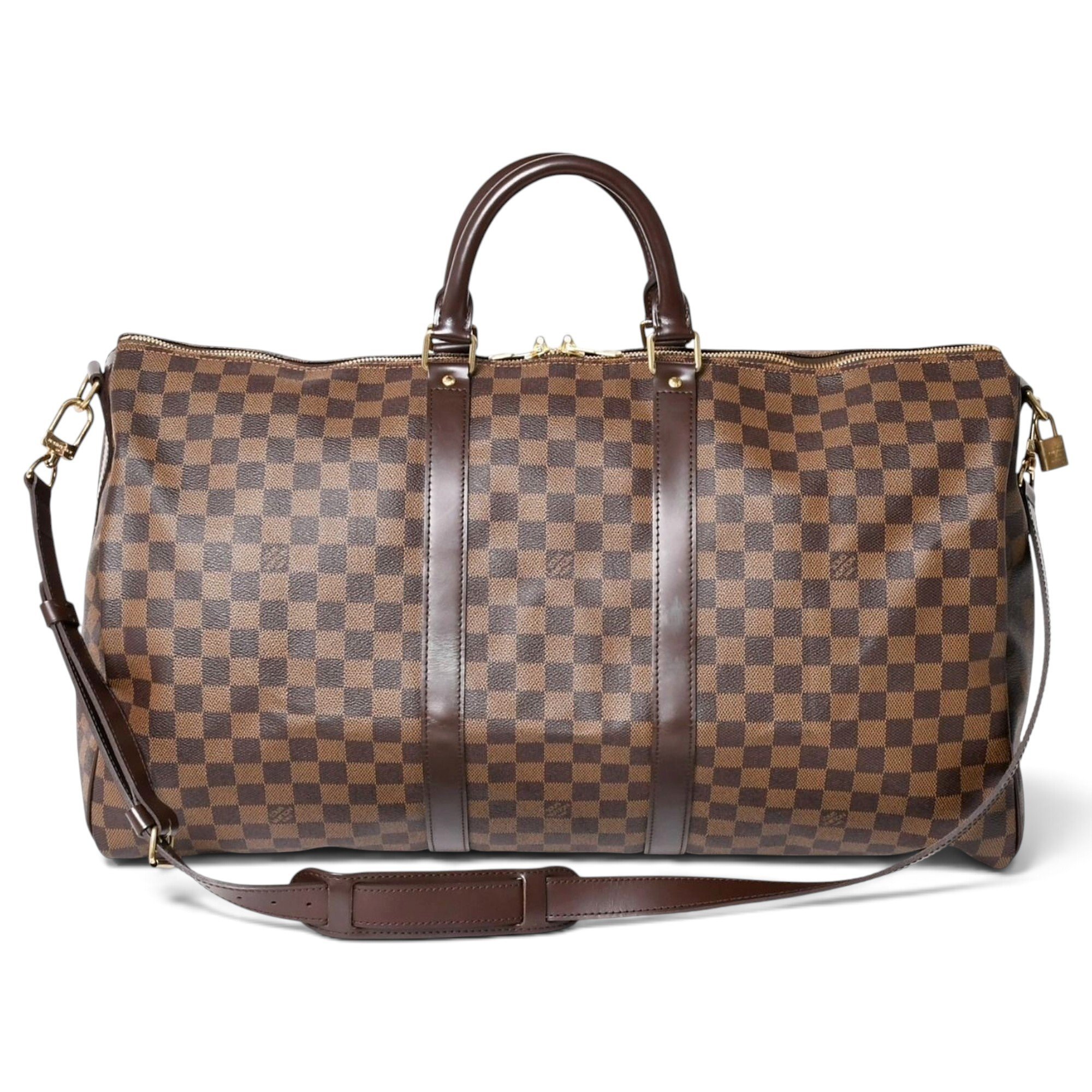 Keepall leather travel bag