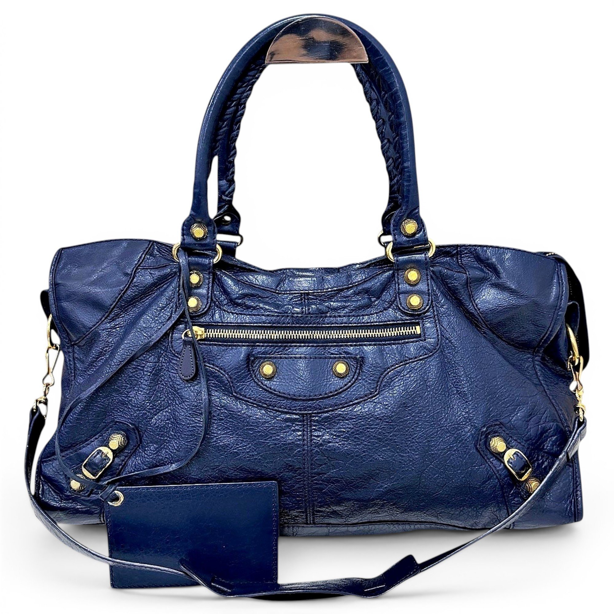 City leather handbag