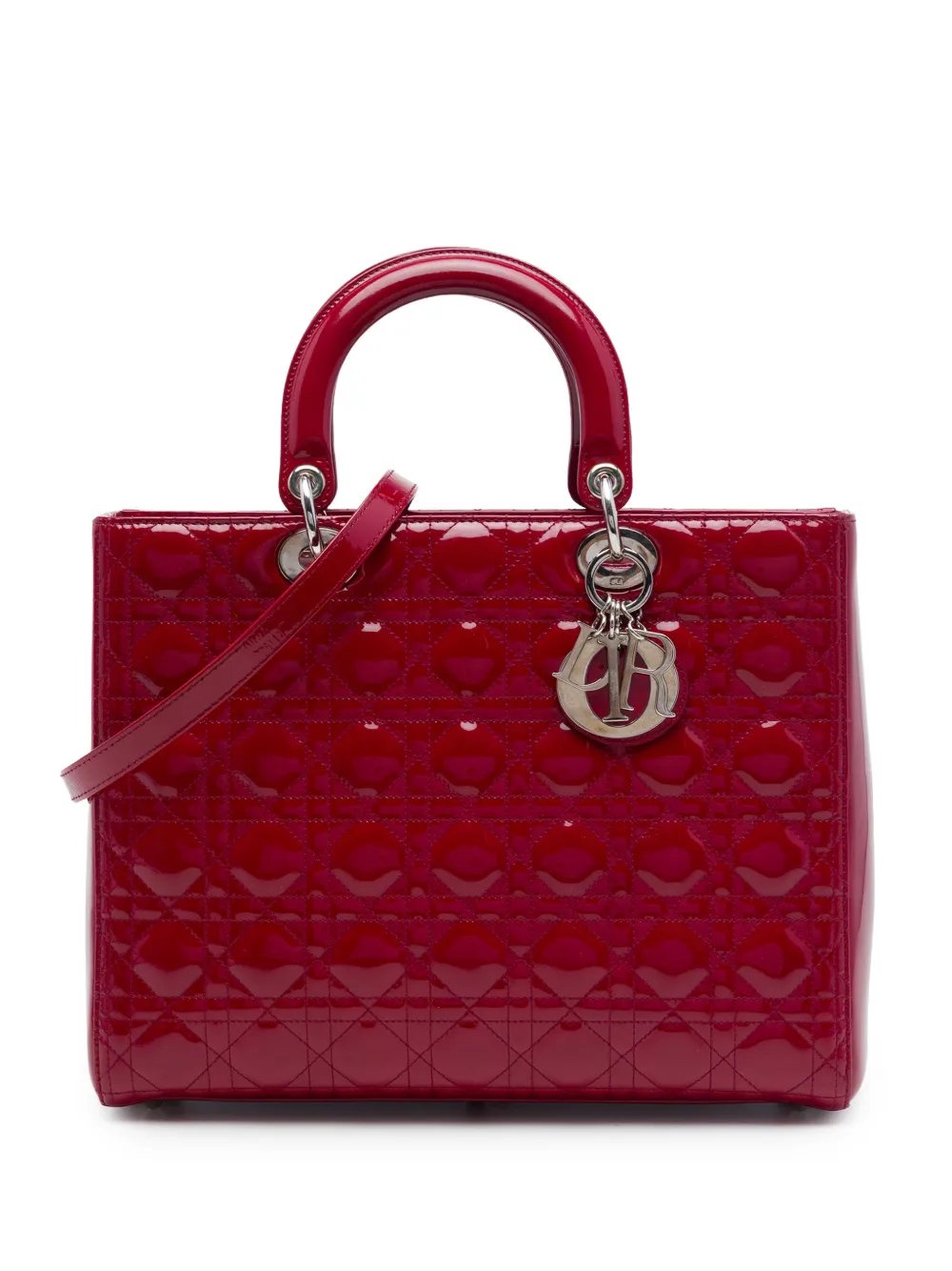 2012 Large Patent Cannage Lady Dior satchel