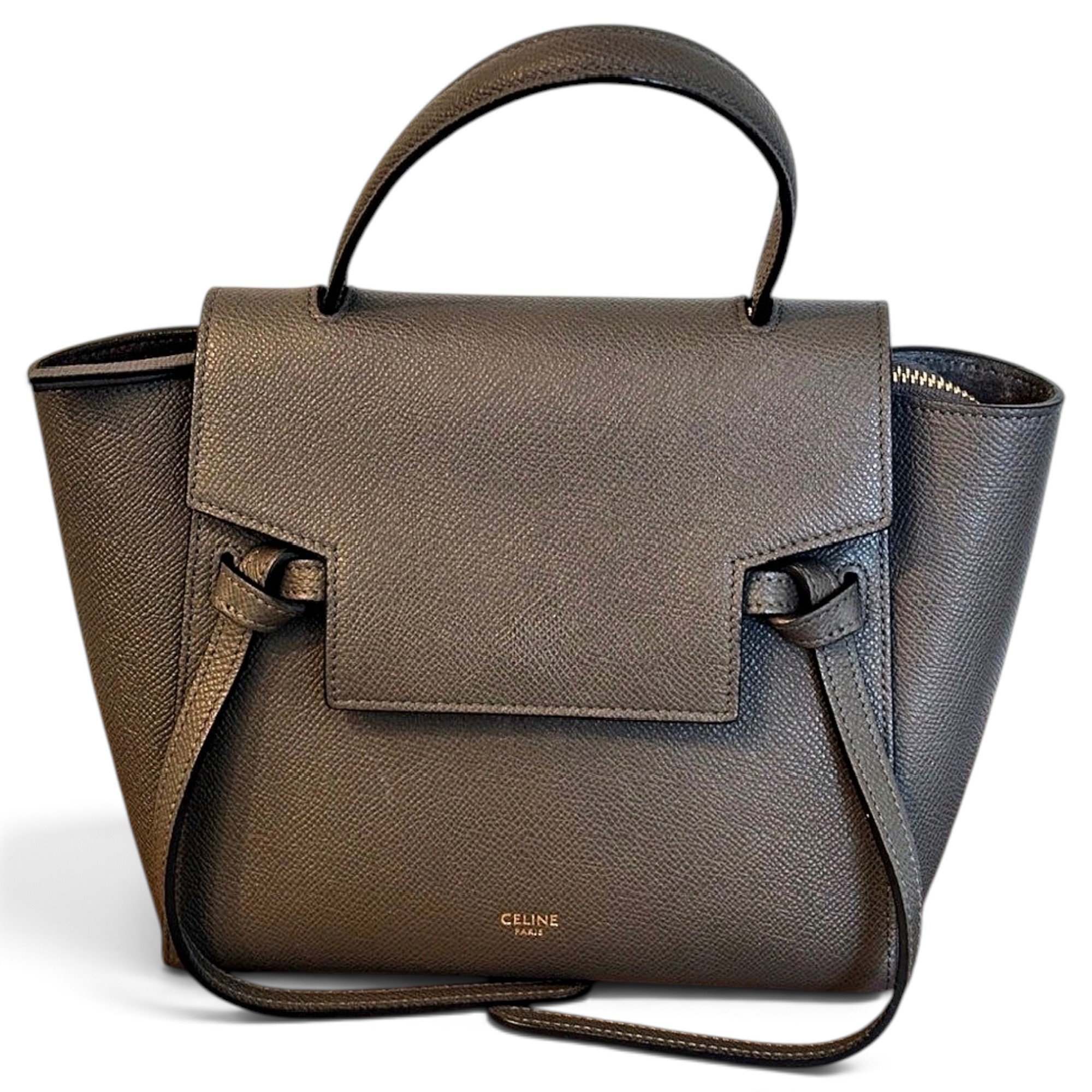 Belt leather handbag