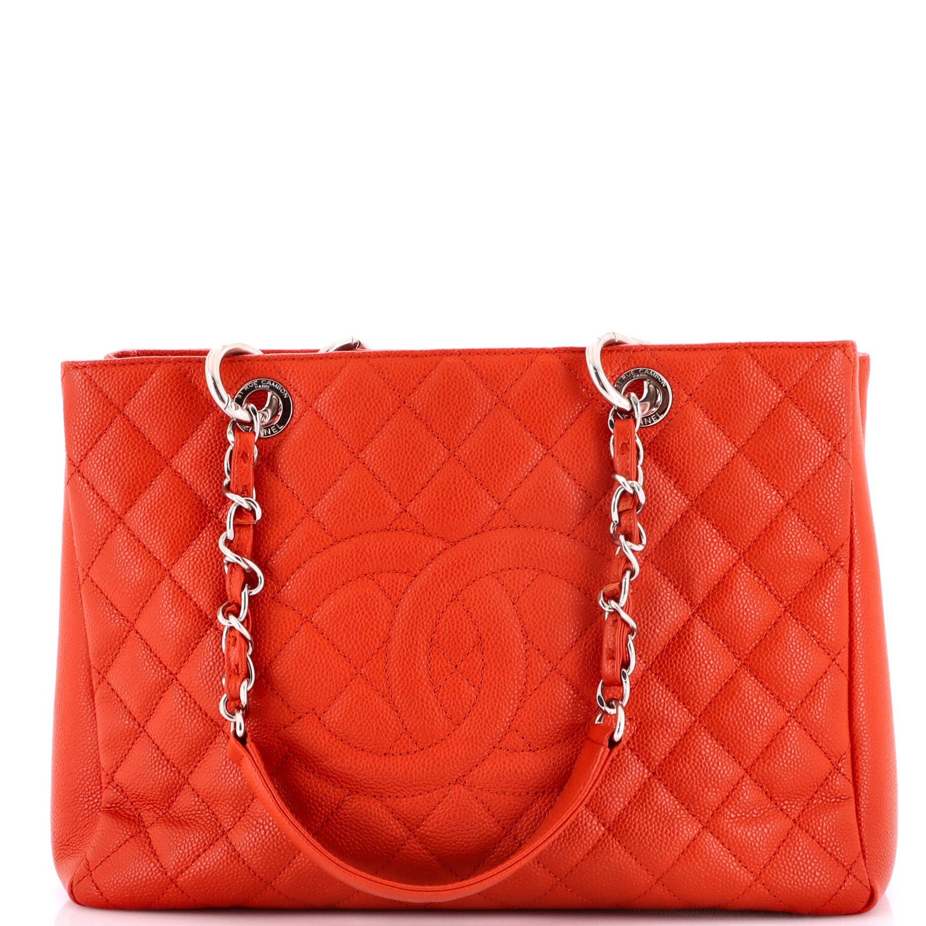 Grand Shopping Tote Quilted Caviar