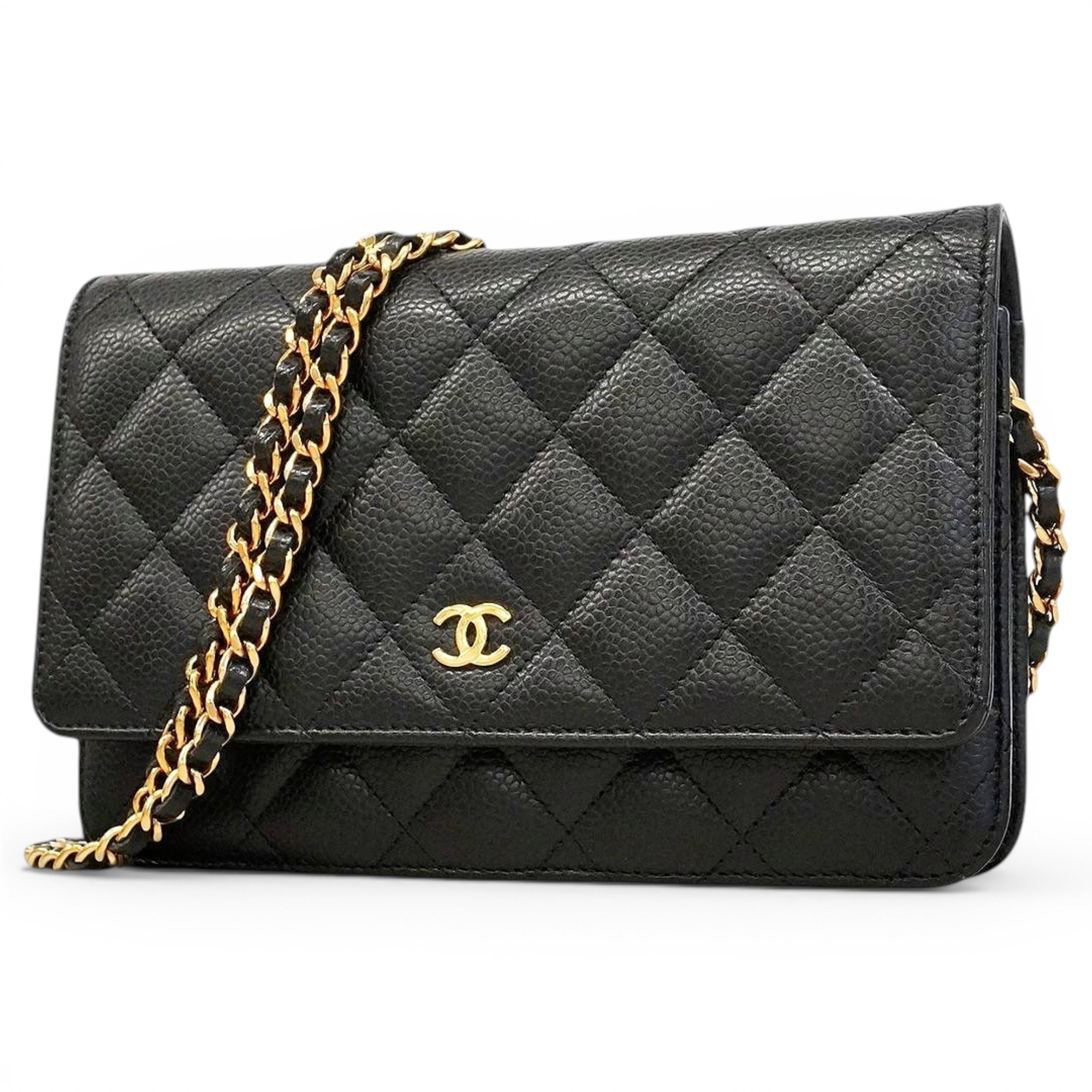 Wallet On Chain leather handbag