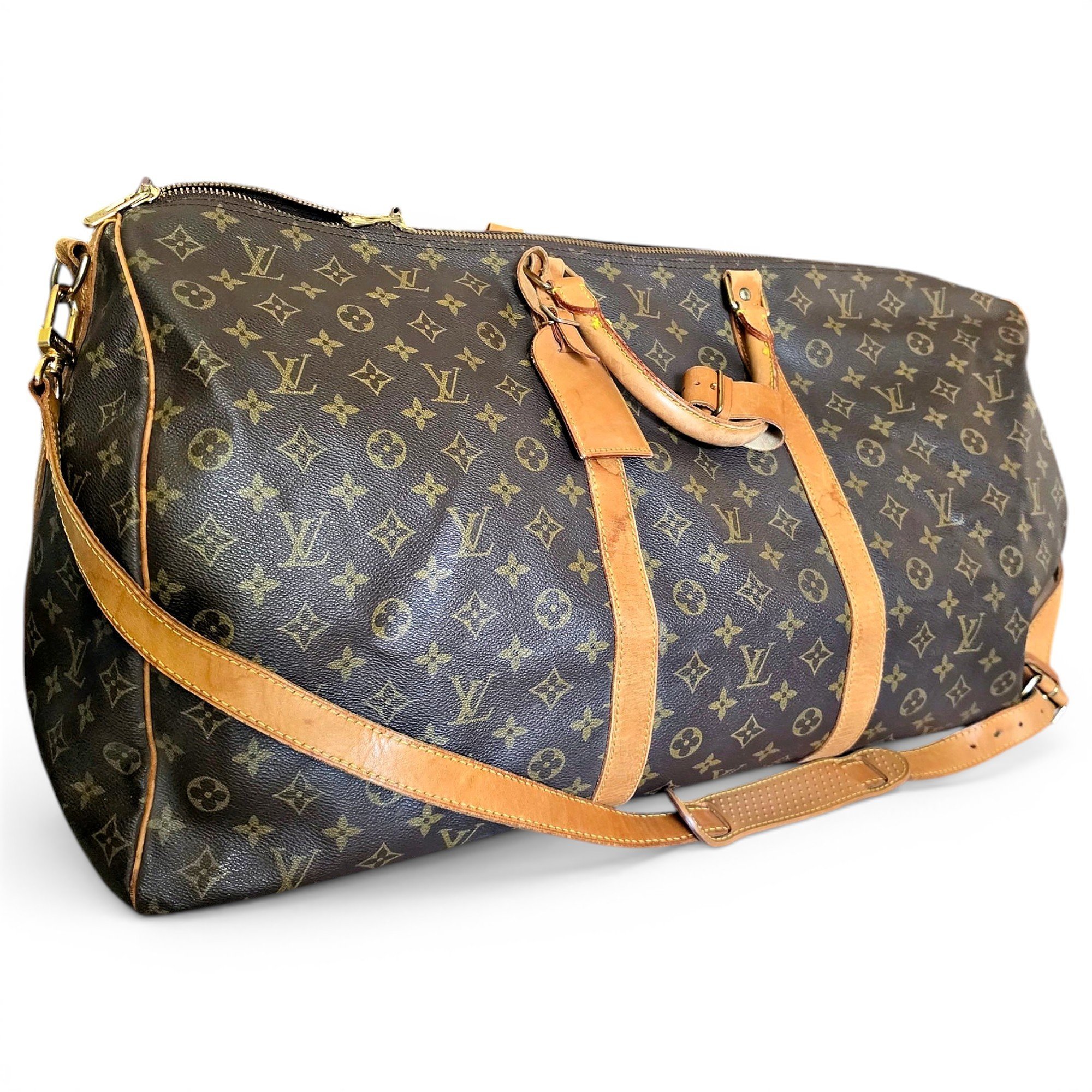 Keepall leather travel bag