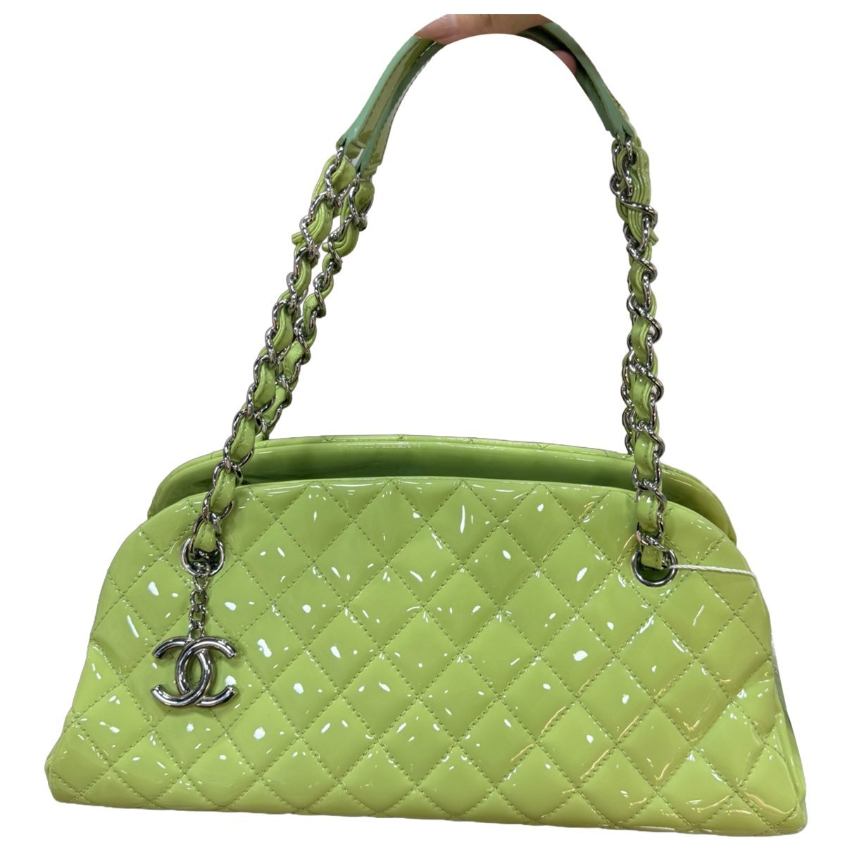 Mademoiselle patent leather handbag