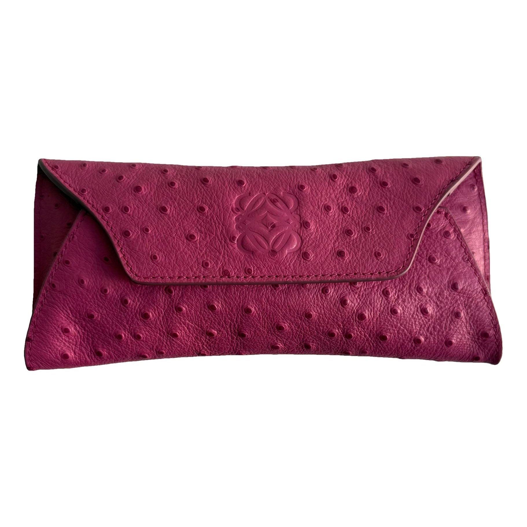 Leather clutch bag